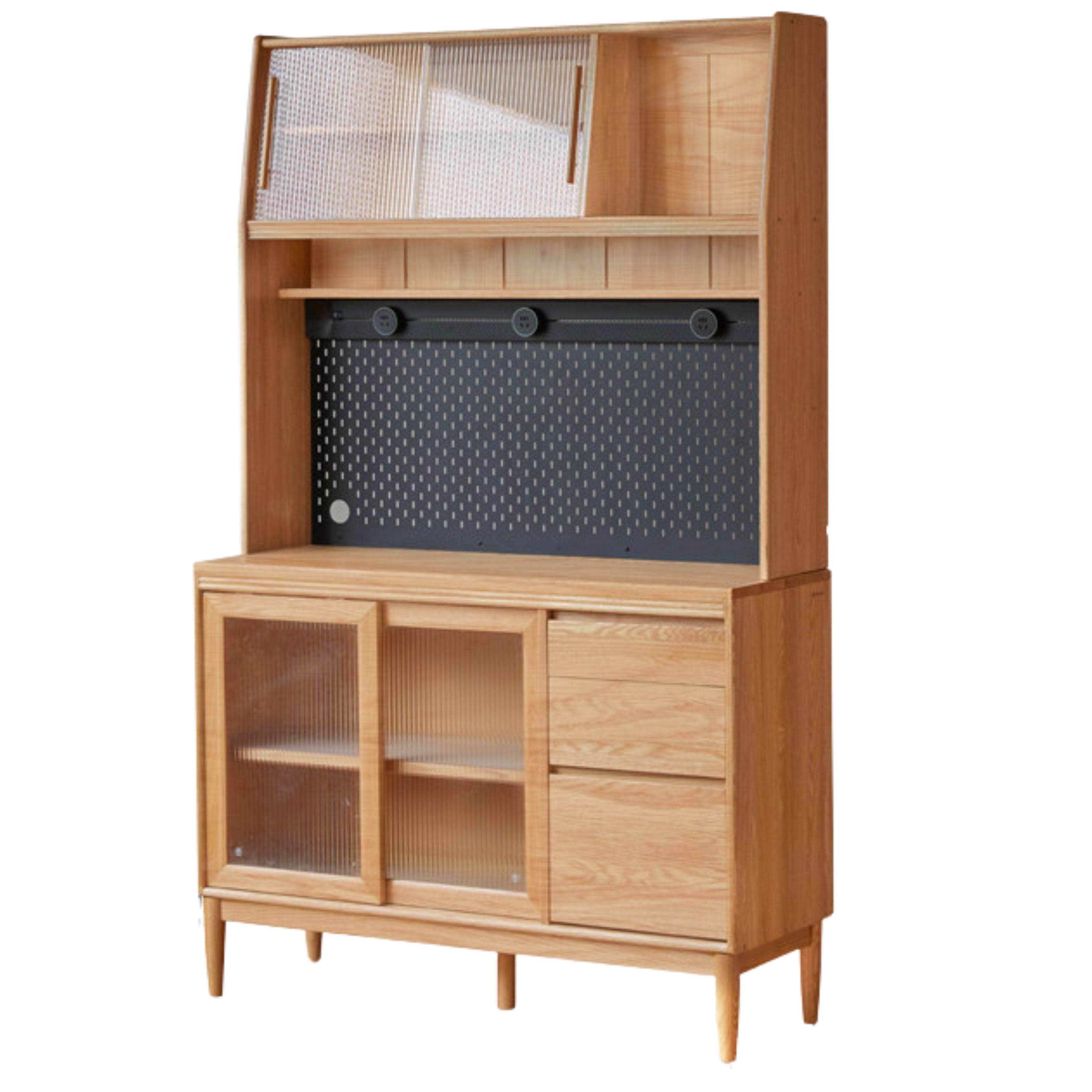 Oak, Ash, White Ash Solid Wood Large Capacity Storage Sideboard
