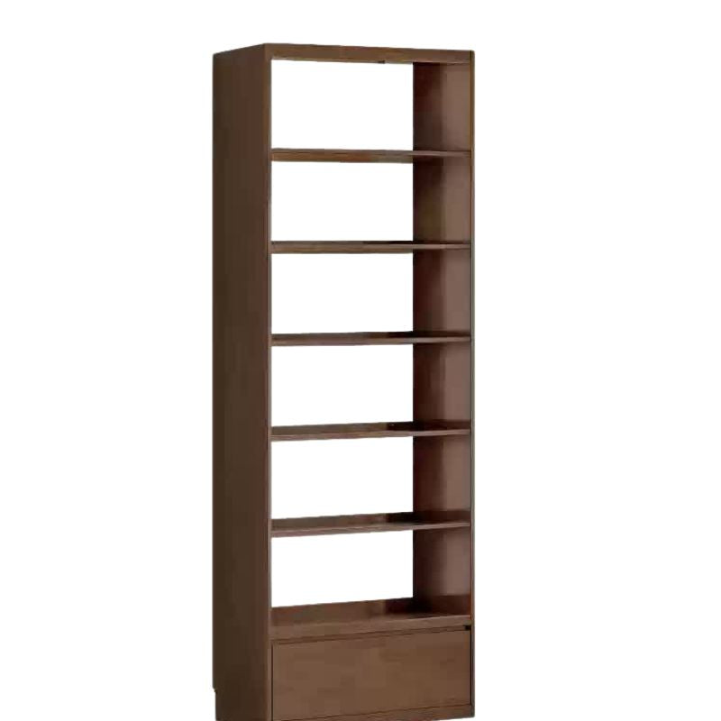 Rubber solid wood bookshelf floor rack storage cabinet.