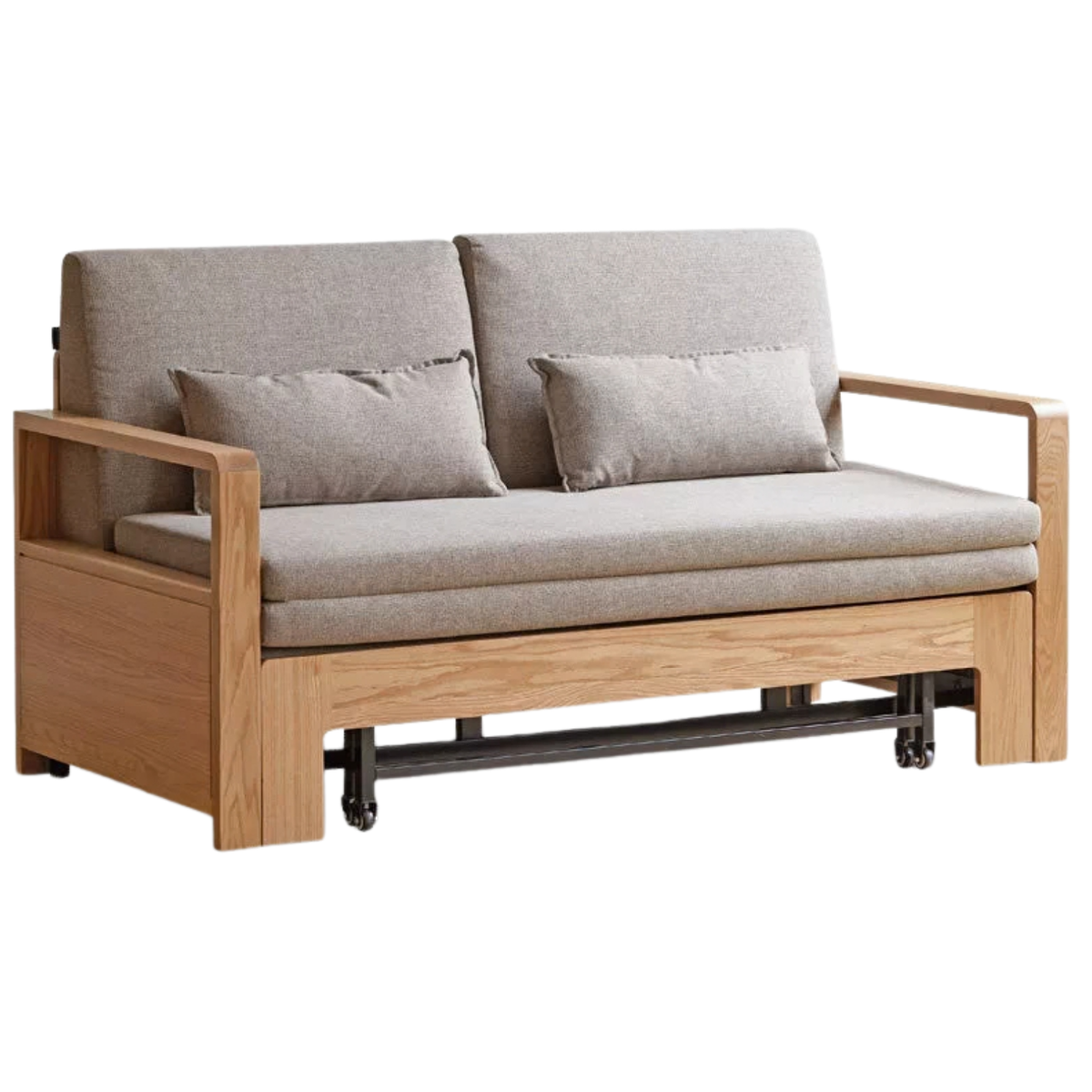 Oak, Ash Solid Wood Modern Dual-Use Sofa Bed