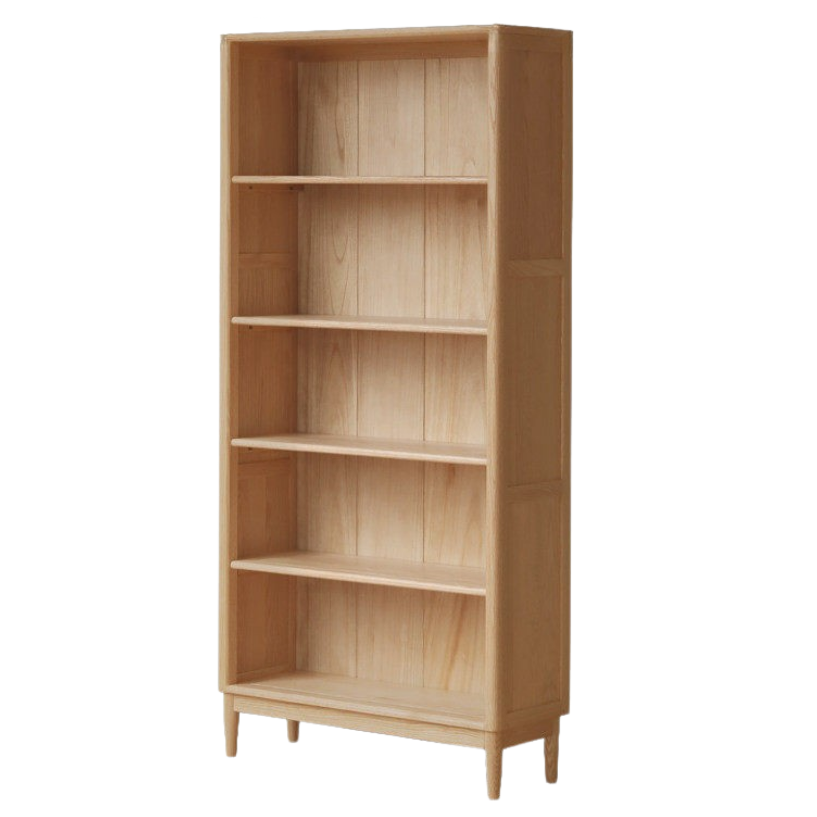 Oak, Ash Solid Wood Modern Glass Door Bookcase