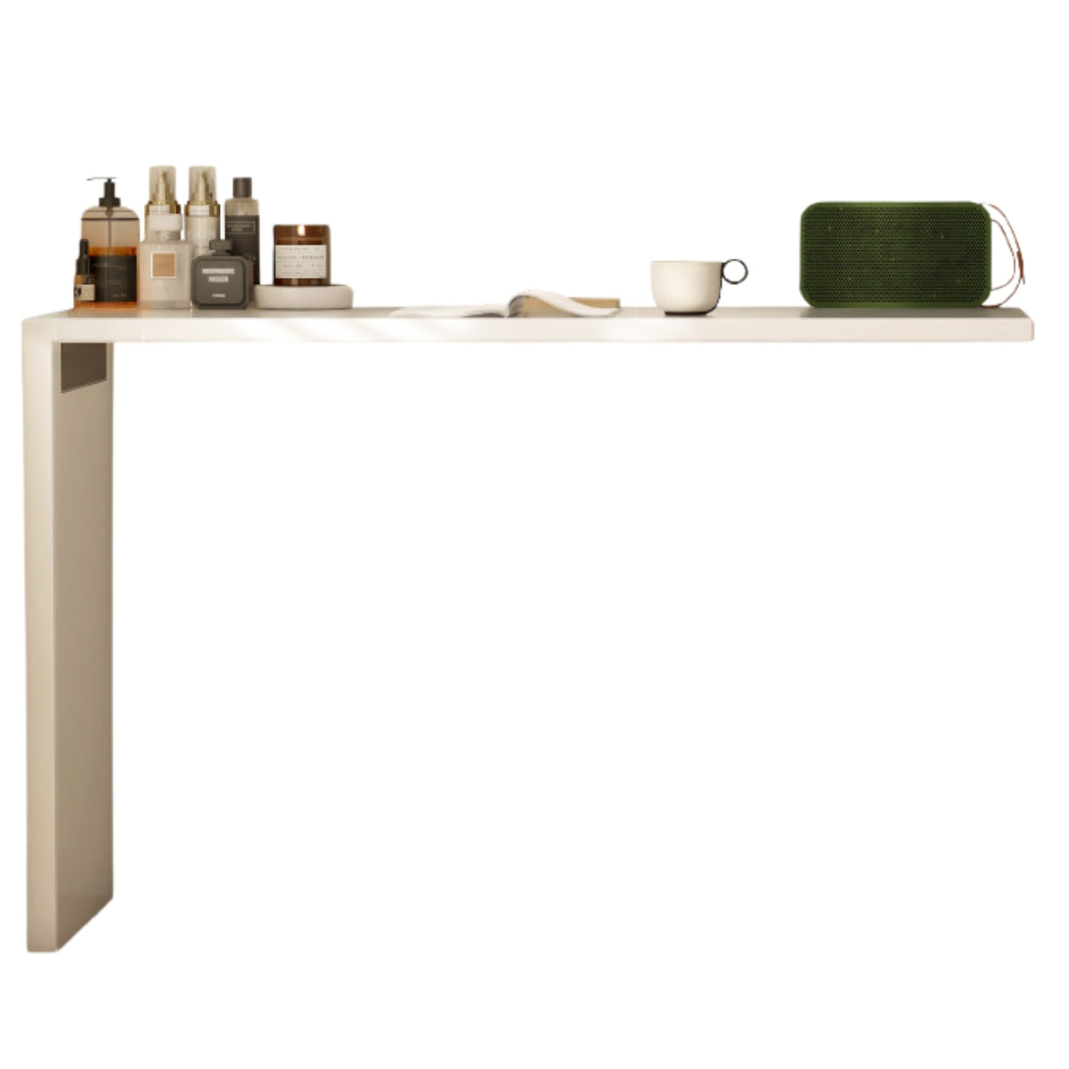 Solid RubberWood Cream Style Telescopic Vanity Table.