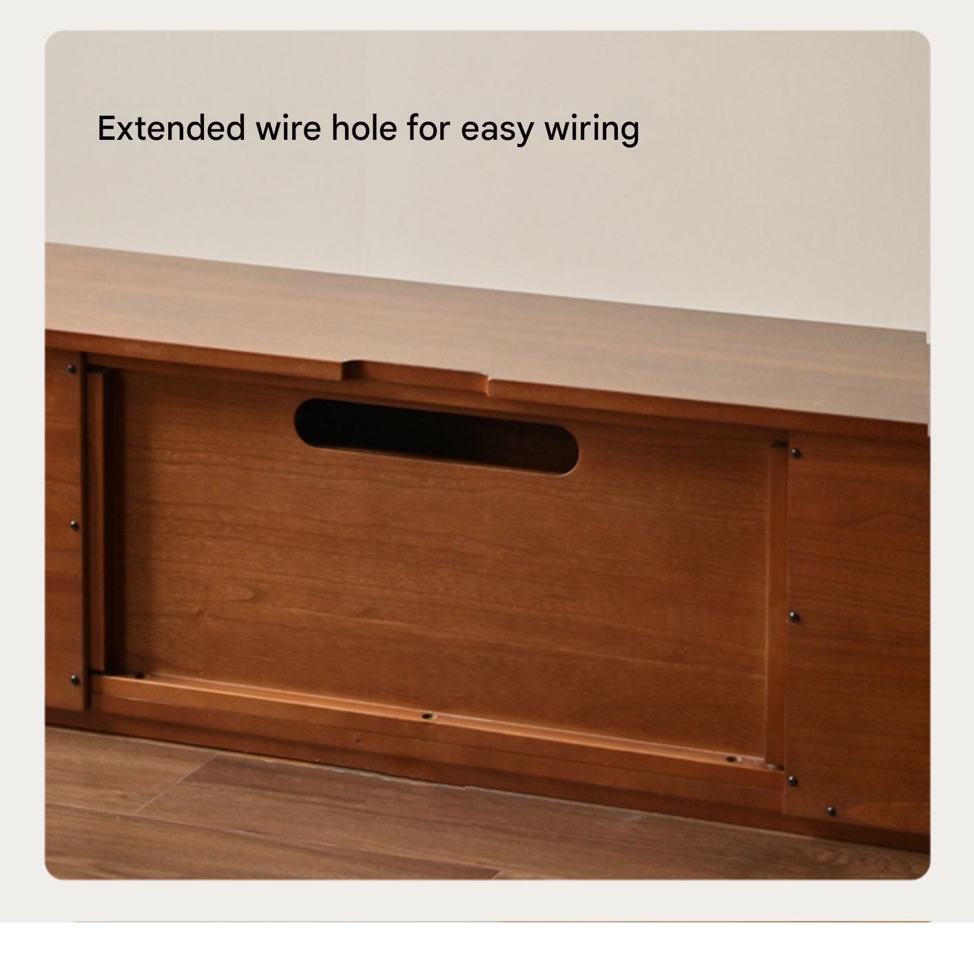 Poplar Solid Wood Medieval Style Retro TV Cabinet.