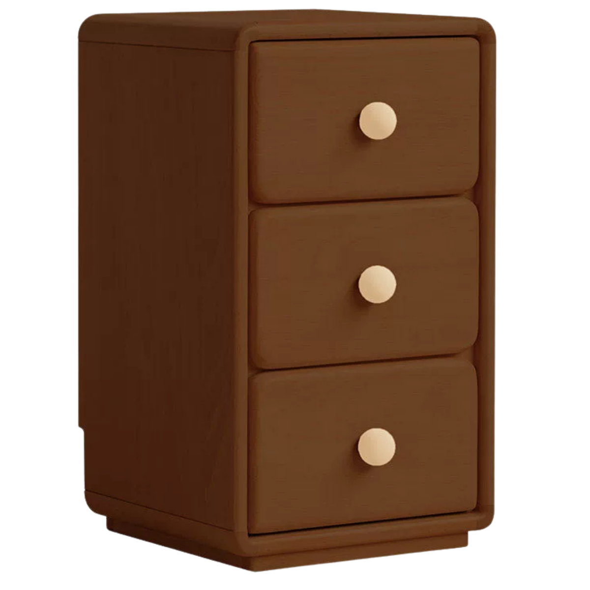 Beech Solid Wood, Solid Rubberwood Cream Style Ultra-narrow Children's Nightstand
