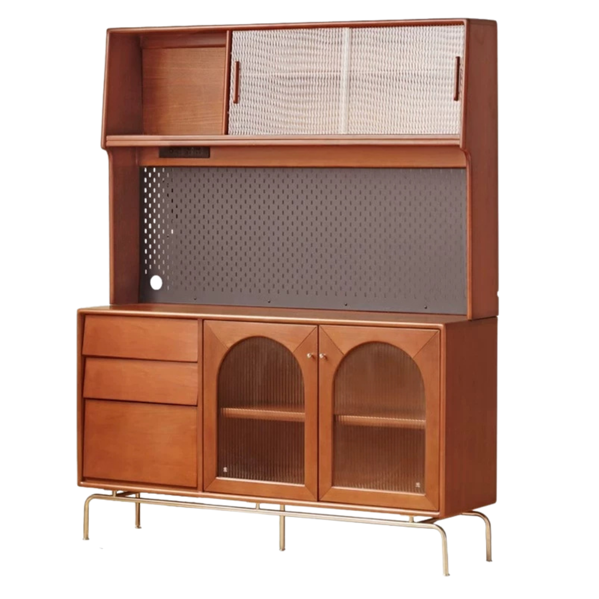 Poplar Solid Wood Style Retro Sideboard