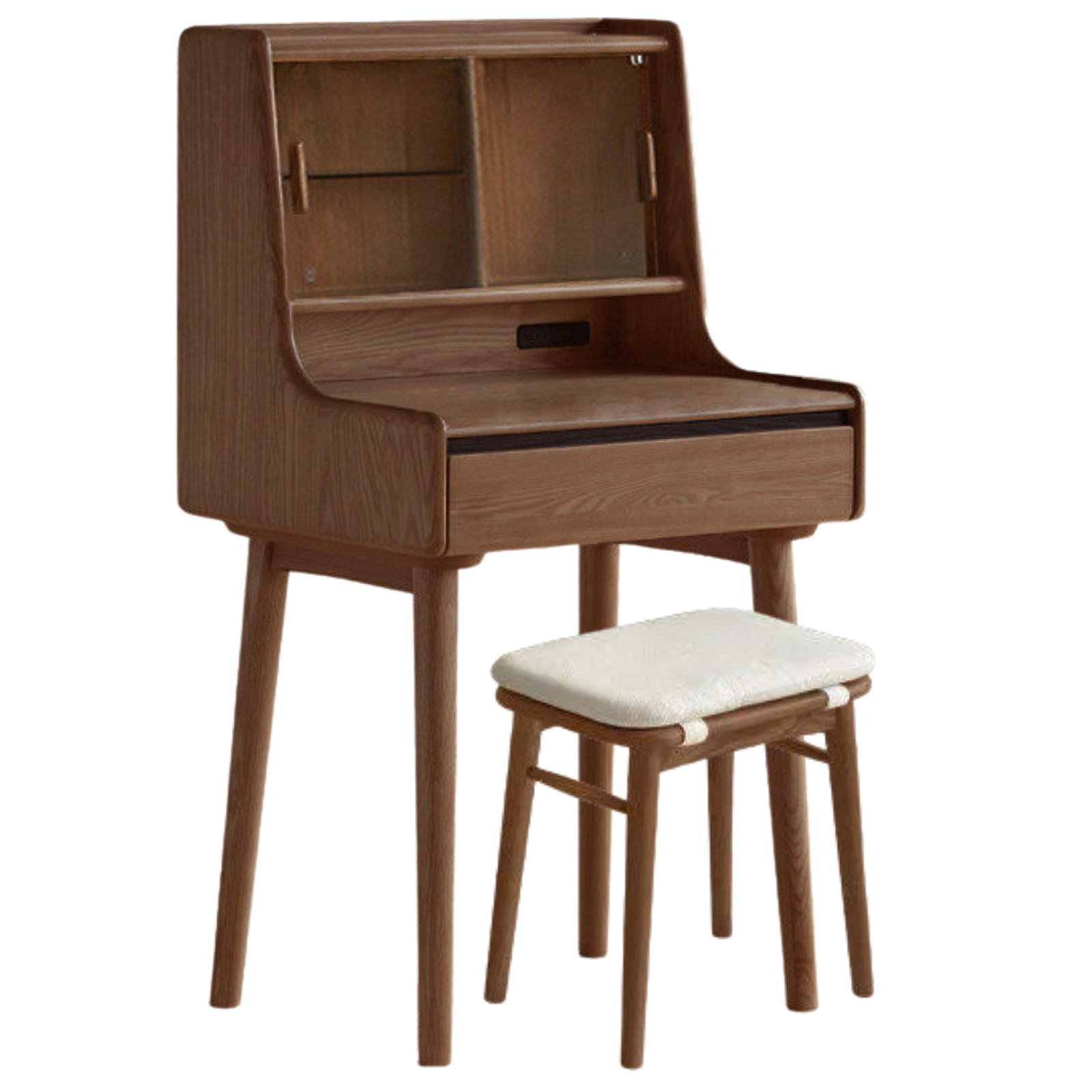 Ash Solid Wood Lighted Vanity Table.