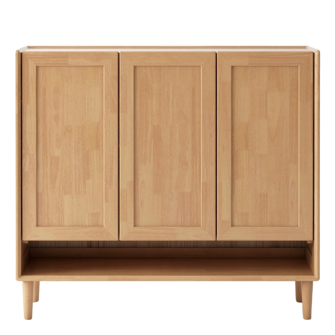 Oak Solid Wood, Solid Rubberwood Shoe Cabinet, Shoe Changing