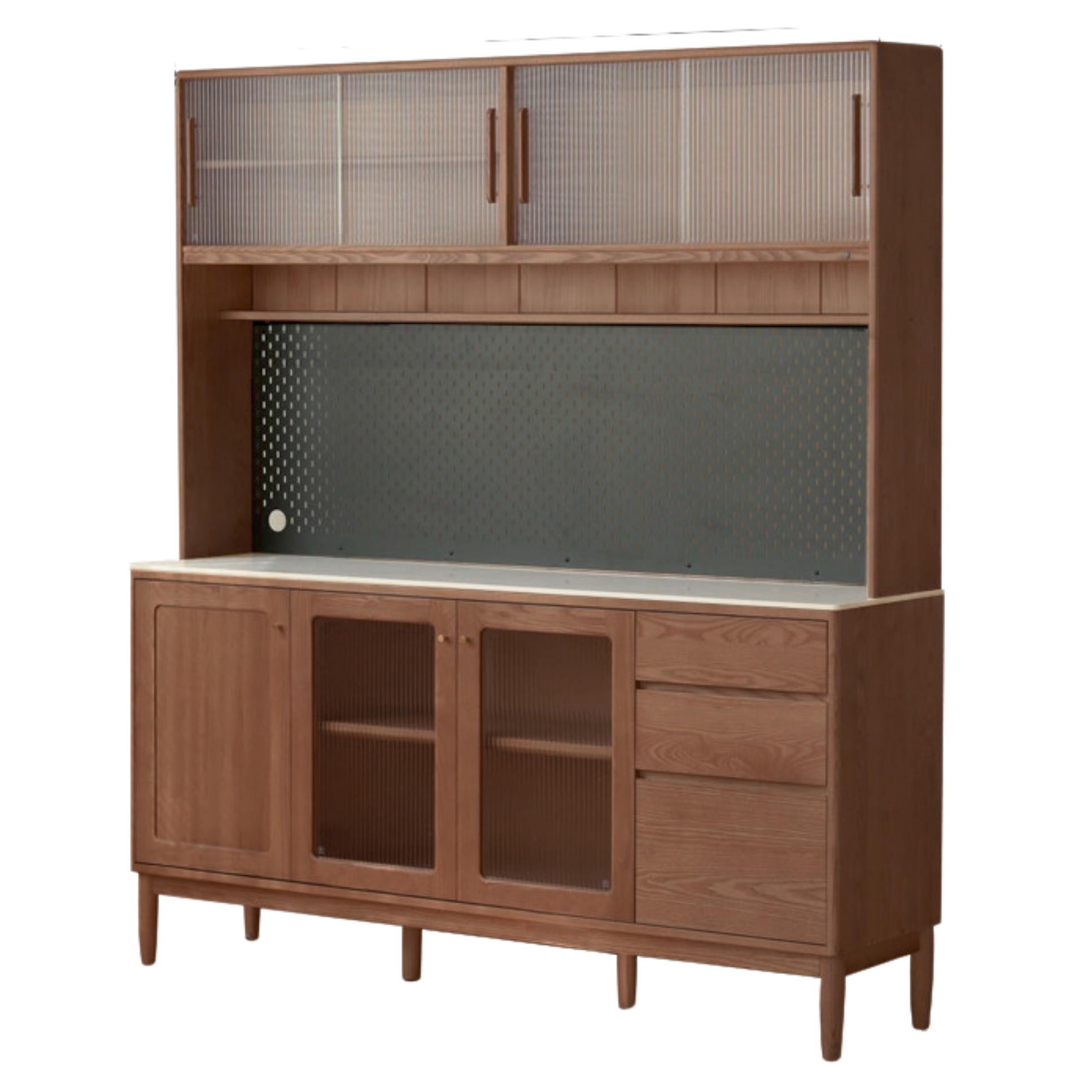 Ash Solid Wood Rock Board Dining Sideboard