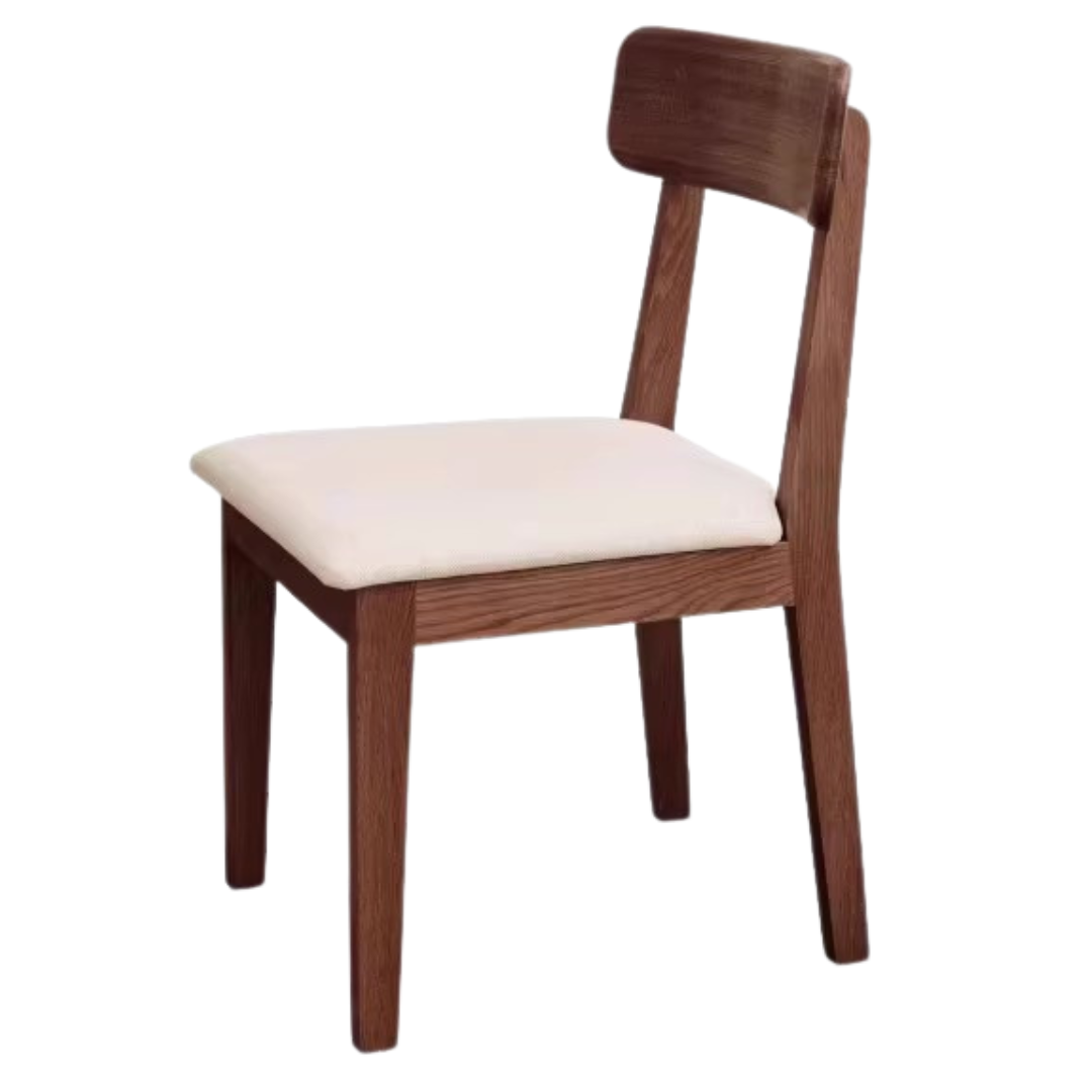 Black Walnut, Ash, Oak Solid Wood, Solid Rubberwood Dining Chair Set of 4