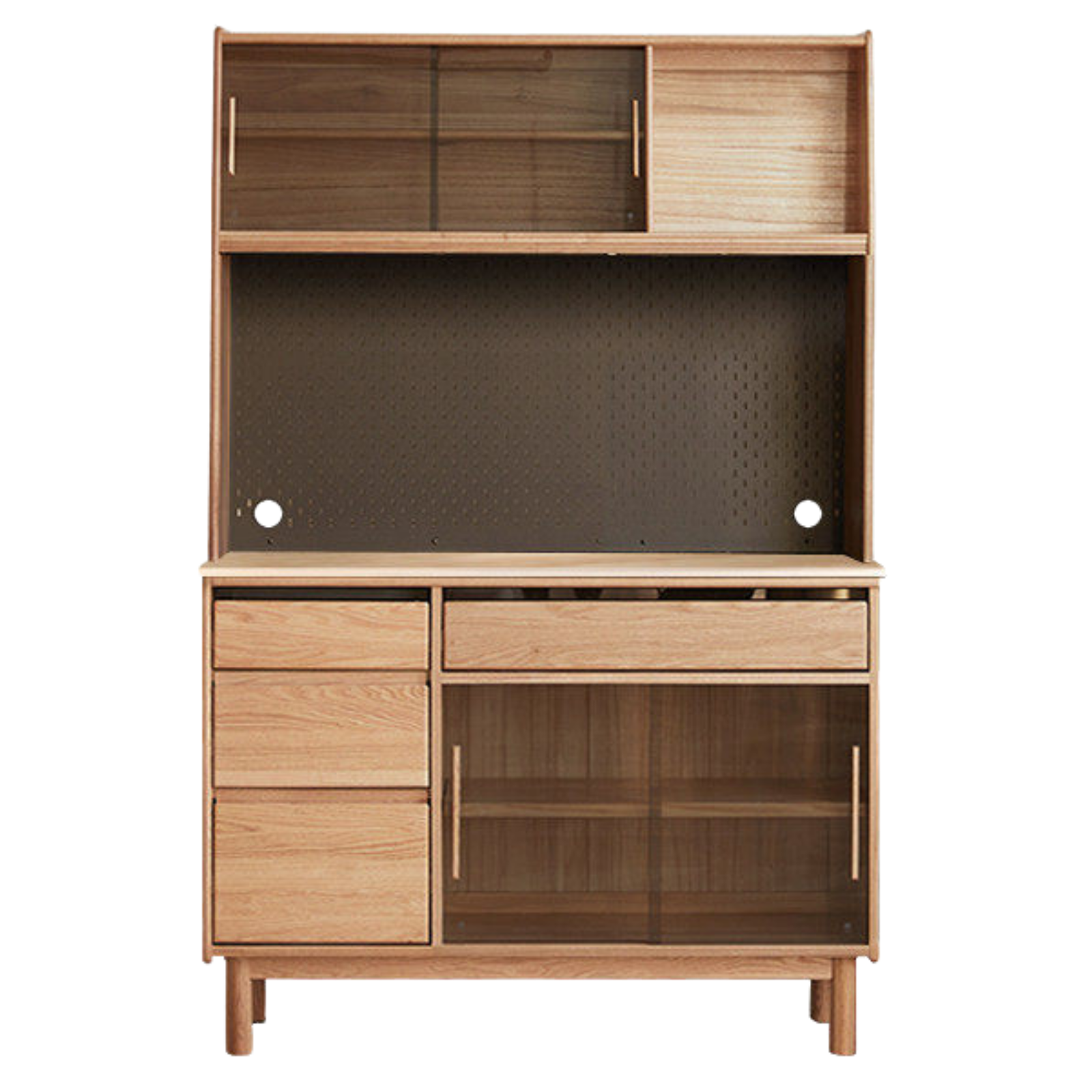 Oak, Ash Solid Wood Modern Rock Board Sideboard