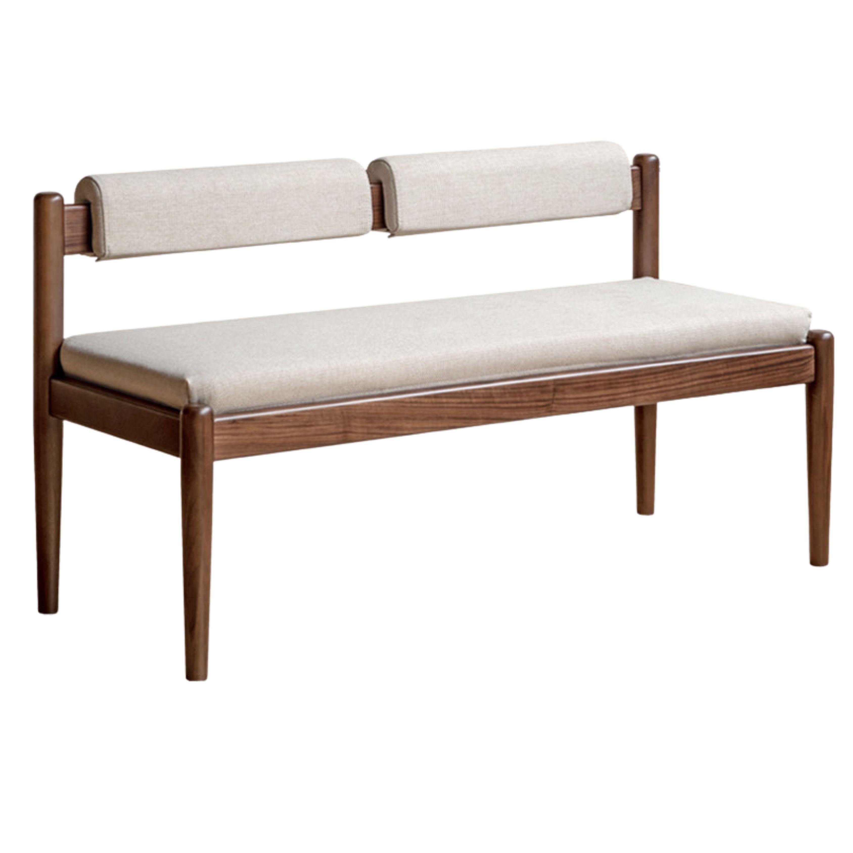 Black Walnut, Oak Solid Wood Long Bench