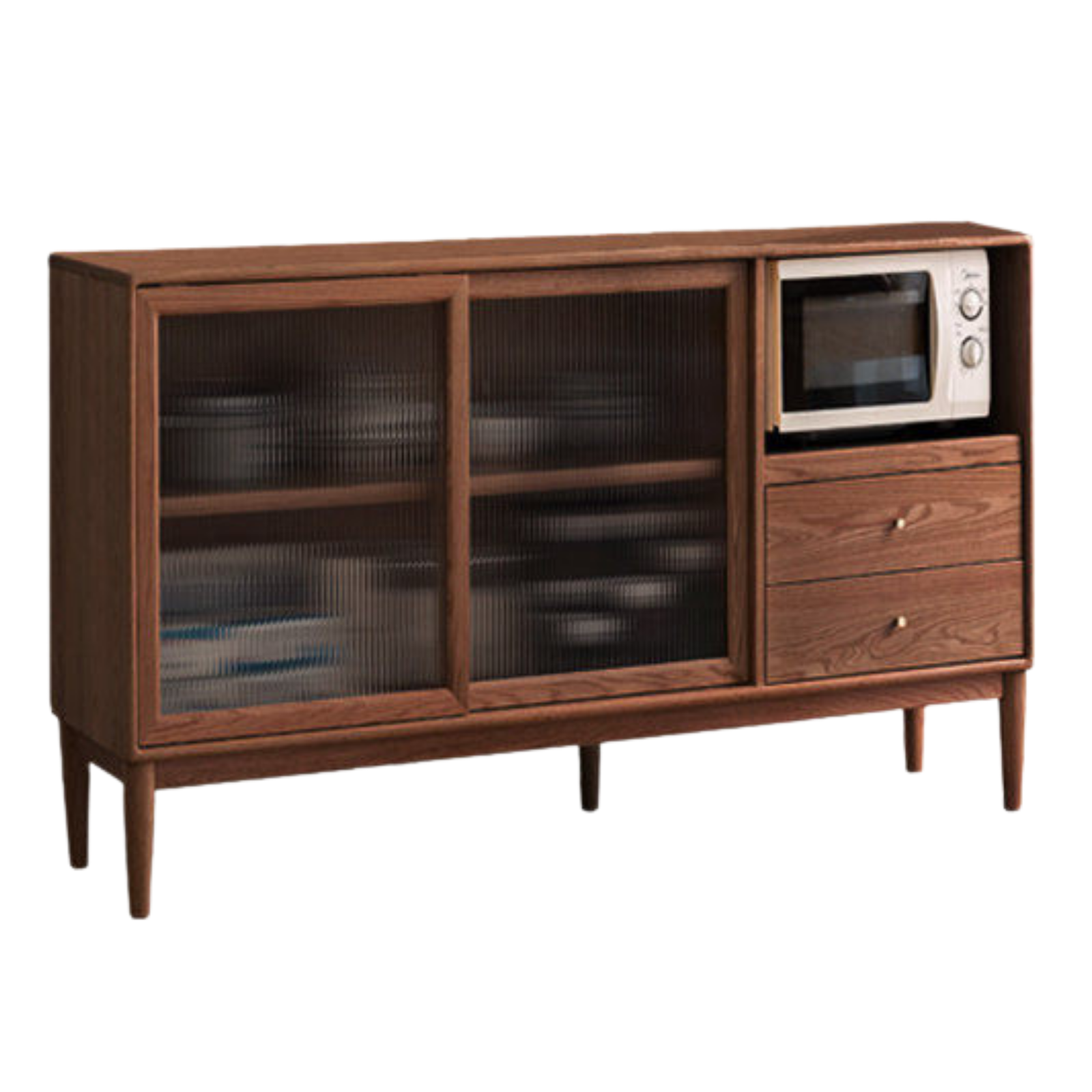 Ash Solid Wood Sideboard High Wine Cabinet Buffet