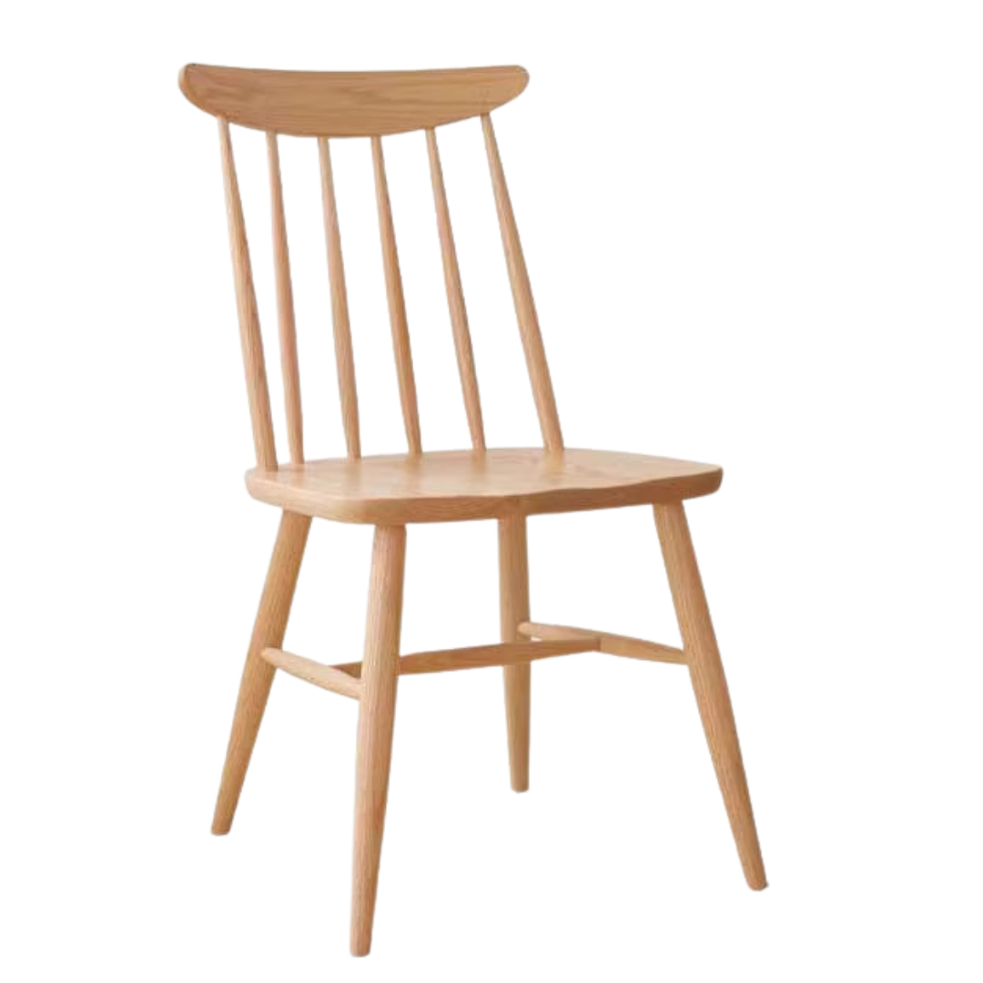 Black Walnut, Ash, Oak, Cherry, Beech Solid Wood Windsor Chair 4 Pcs Set