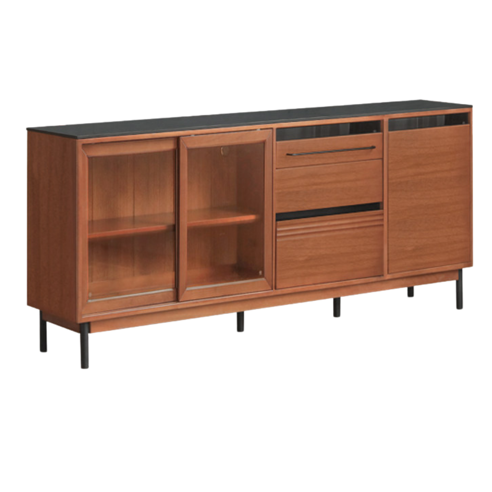 Poplar, Birch Solid Wood Antique Style Dining Cabinet