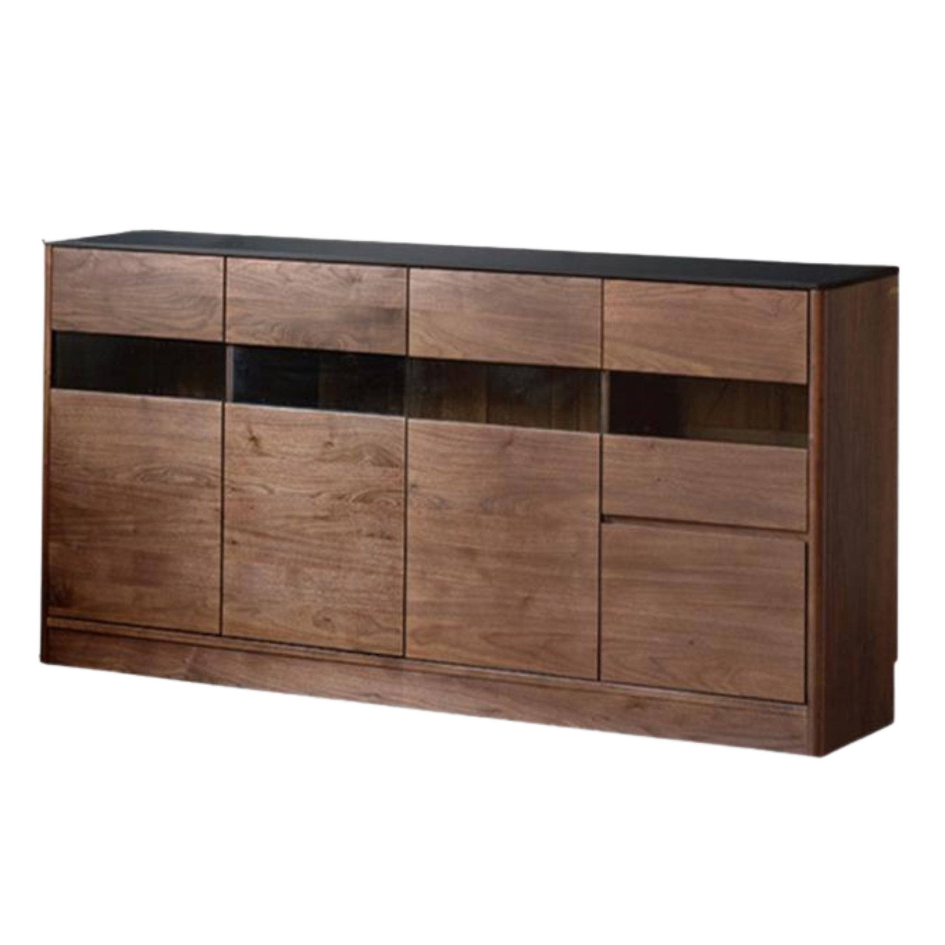 Black Walnut Solid Wood Rock Board Dining Sideboard