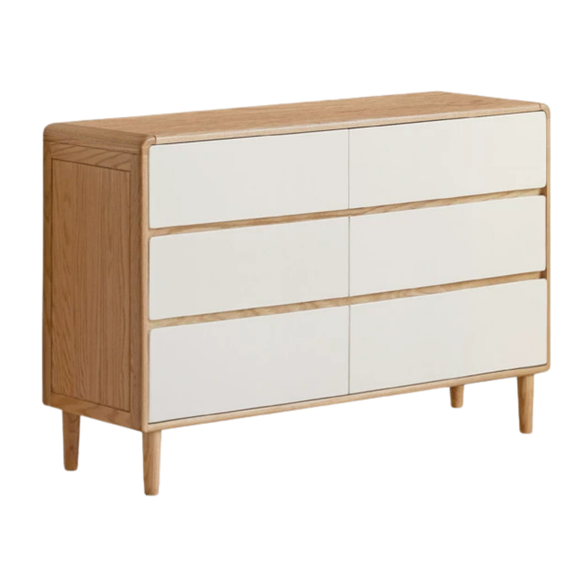 Oak Solid Wood Modern Nine Drawer Cabinet