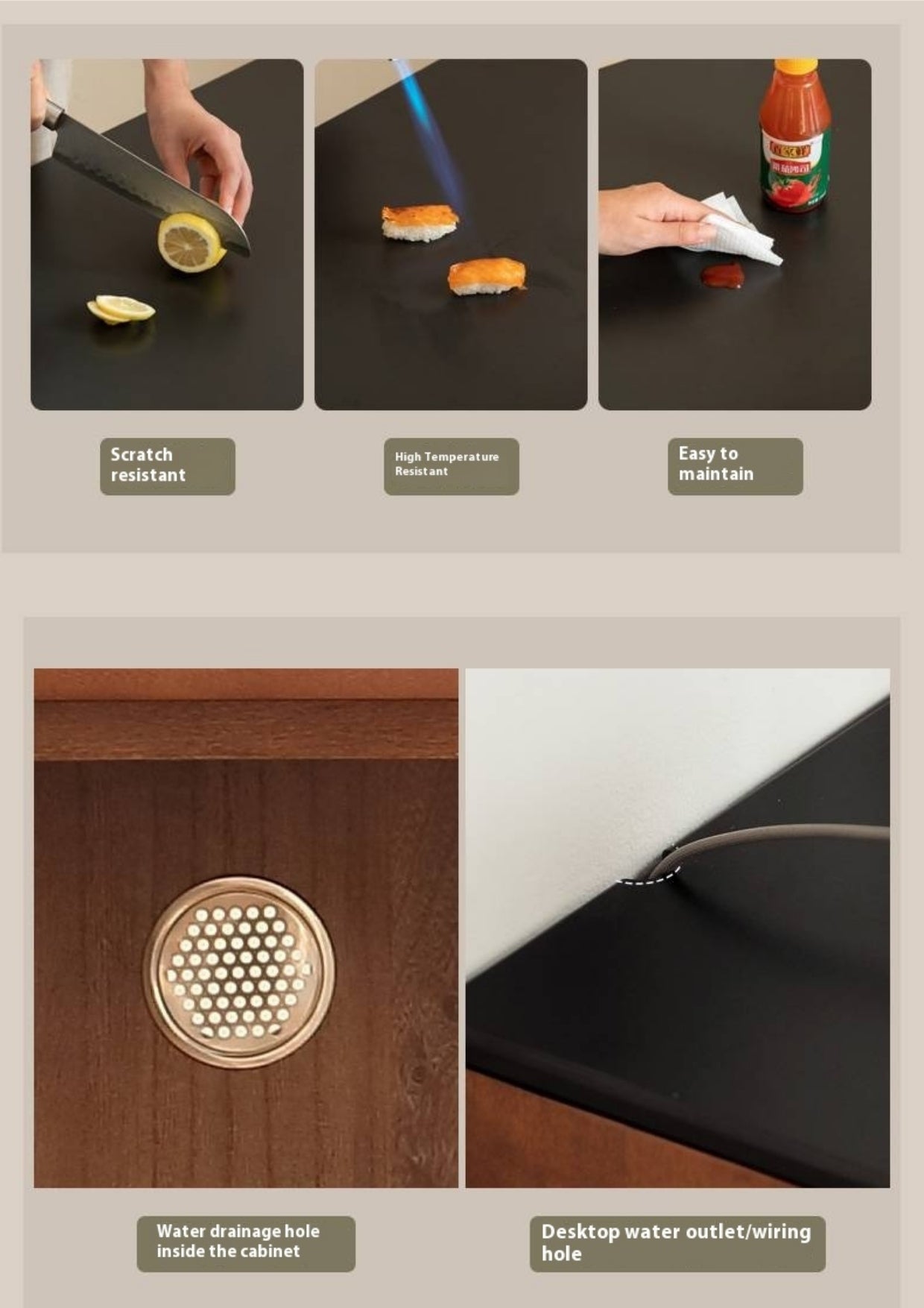 Poplar Solid Wood Medieval Sideboards.