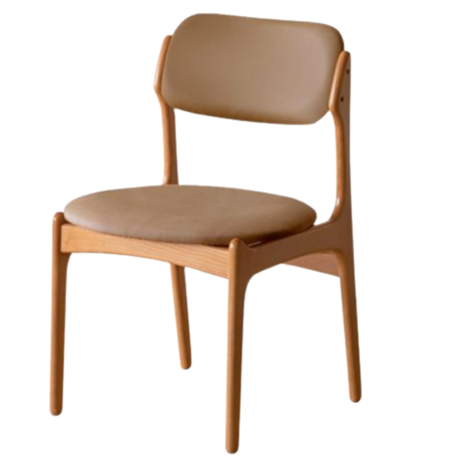 Set 4 pcs Cherry Solid Wood Vintage Dining Chairs Soft Bags Backrests