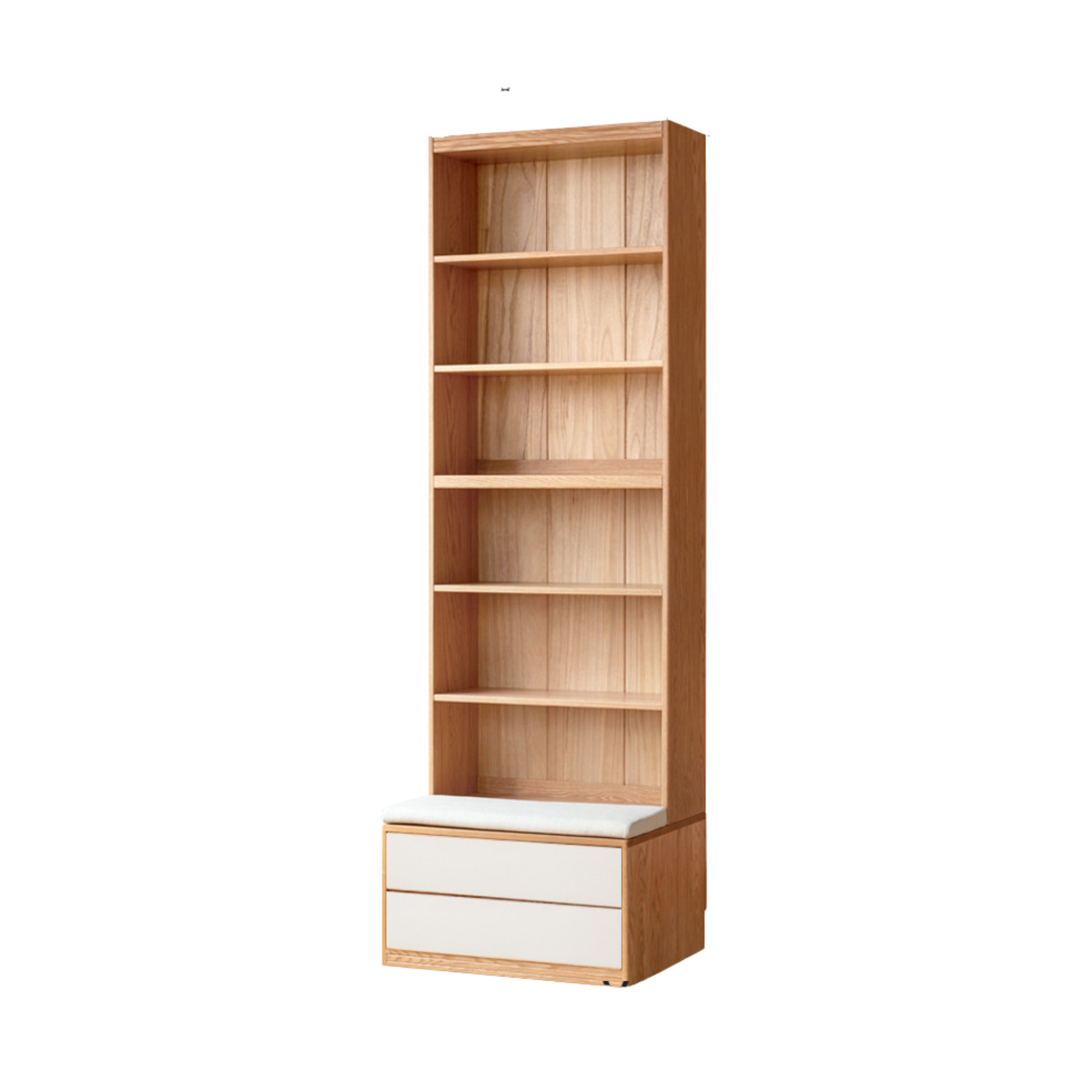 Oak Solid Wood Cream Style Study Bookcase