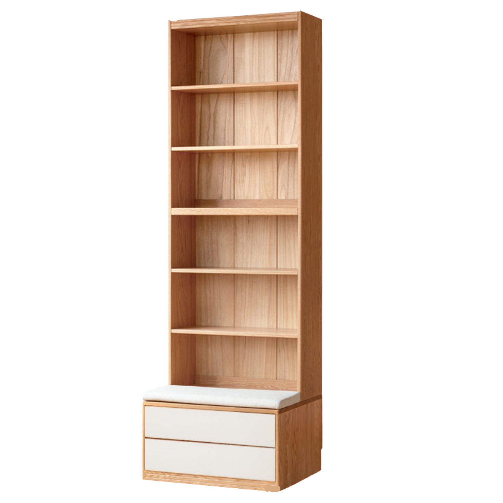 Oak Solid Wood Cream Style Bookcase