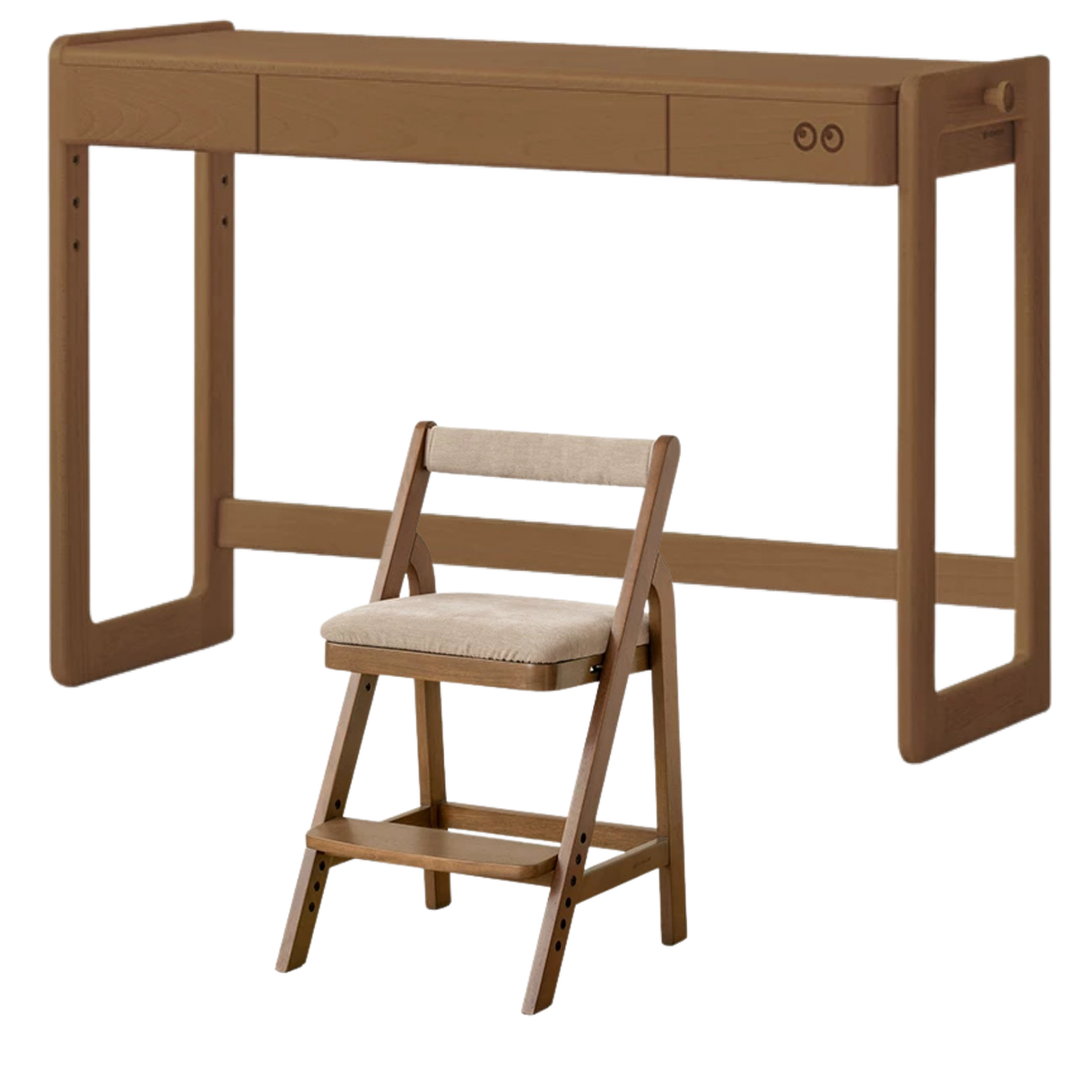 Beech Solid Wood, Solid RubberWood Liftable Kids Study Desk