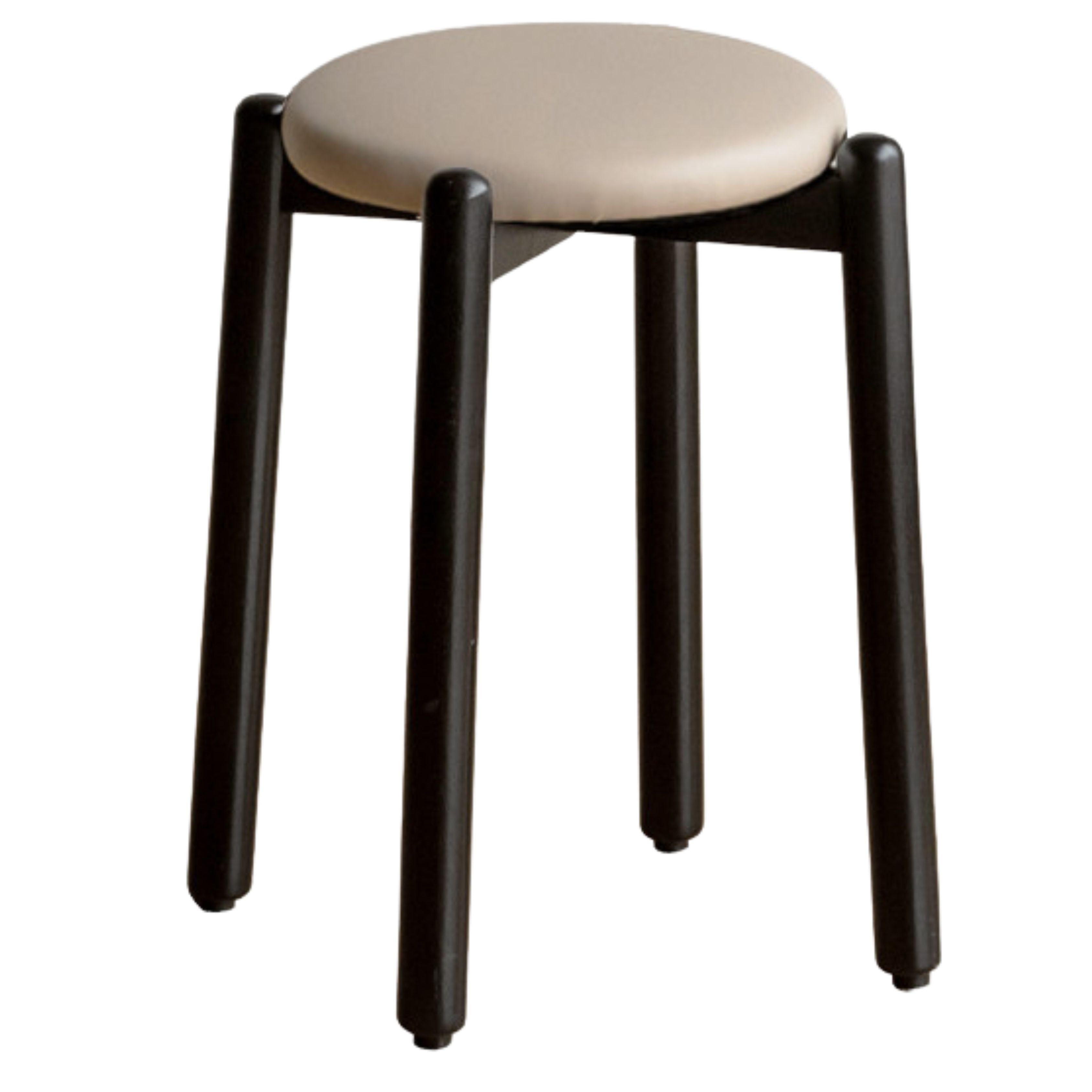 Black Walnut, Ash, Oak, Beech, Cherry Solid Wood, Solid RubberWood Stackable Small Stool