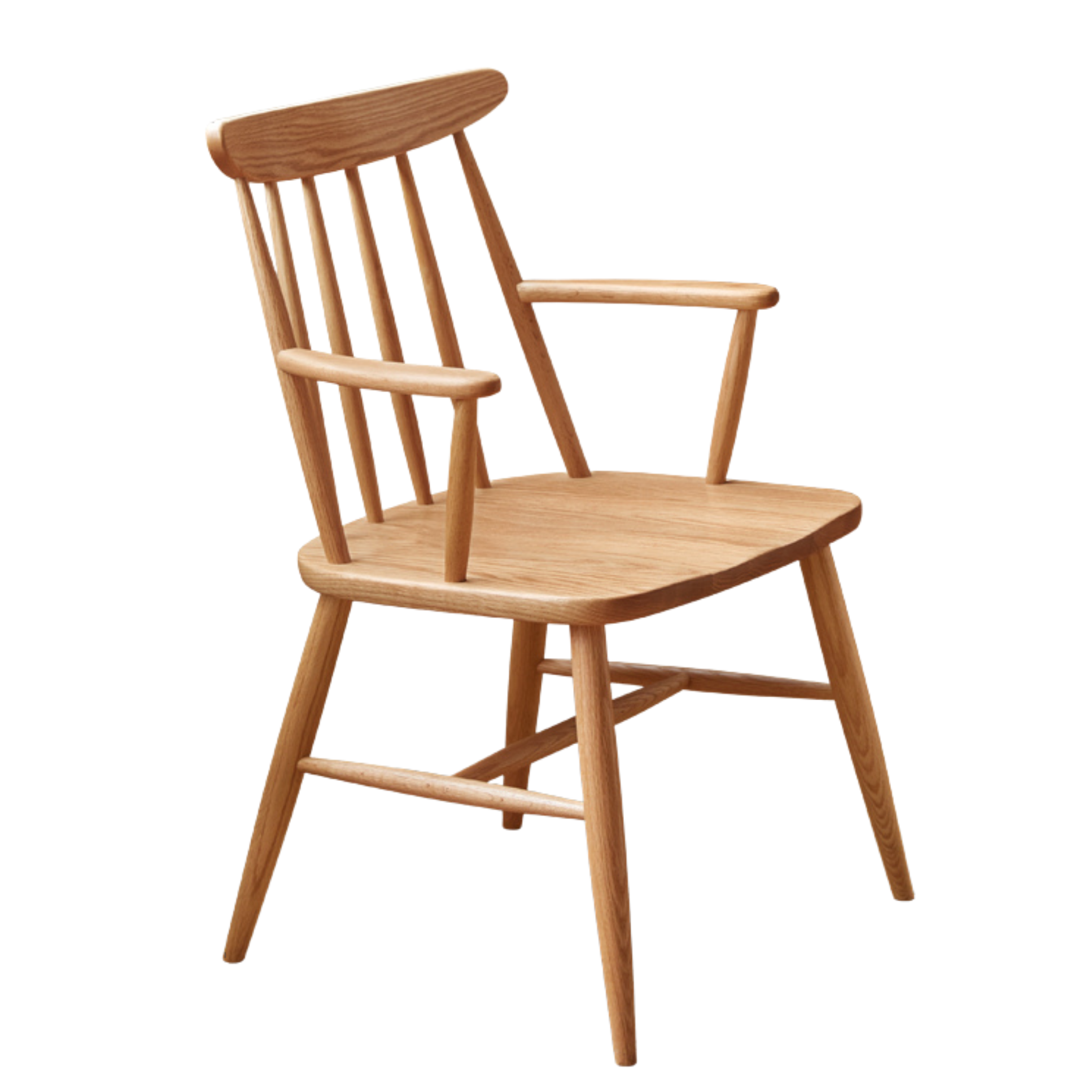 Black Walnut, Ash, Oak, Cherry, Beech Solid Wood Windsor Chair 4 Pcs Set