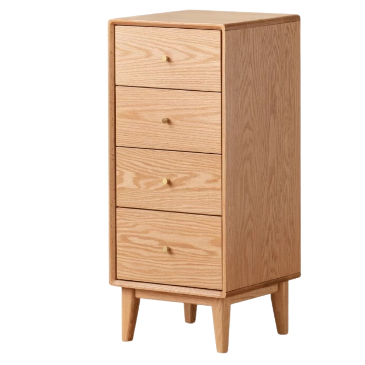 Oak Solid Wood Side Cabinet, Multi-Functional Storage.