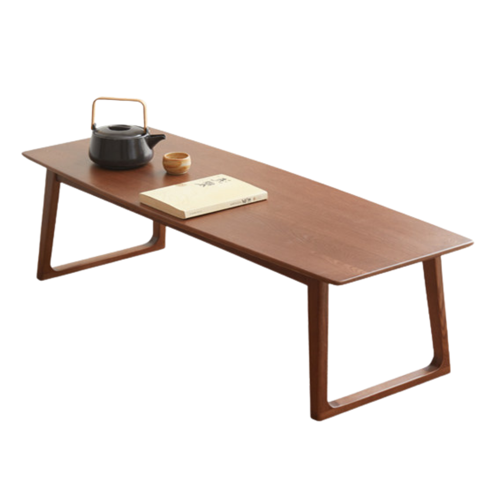 Black Walnut, Ash Solid Wood Low Small Coffee Table