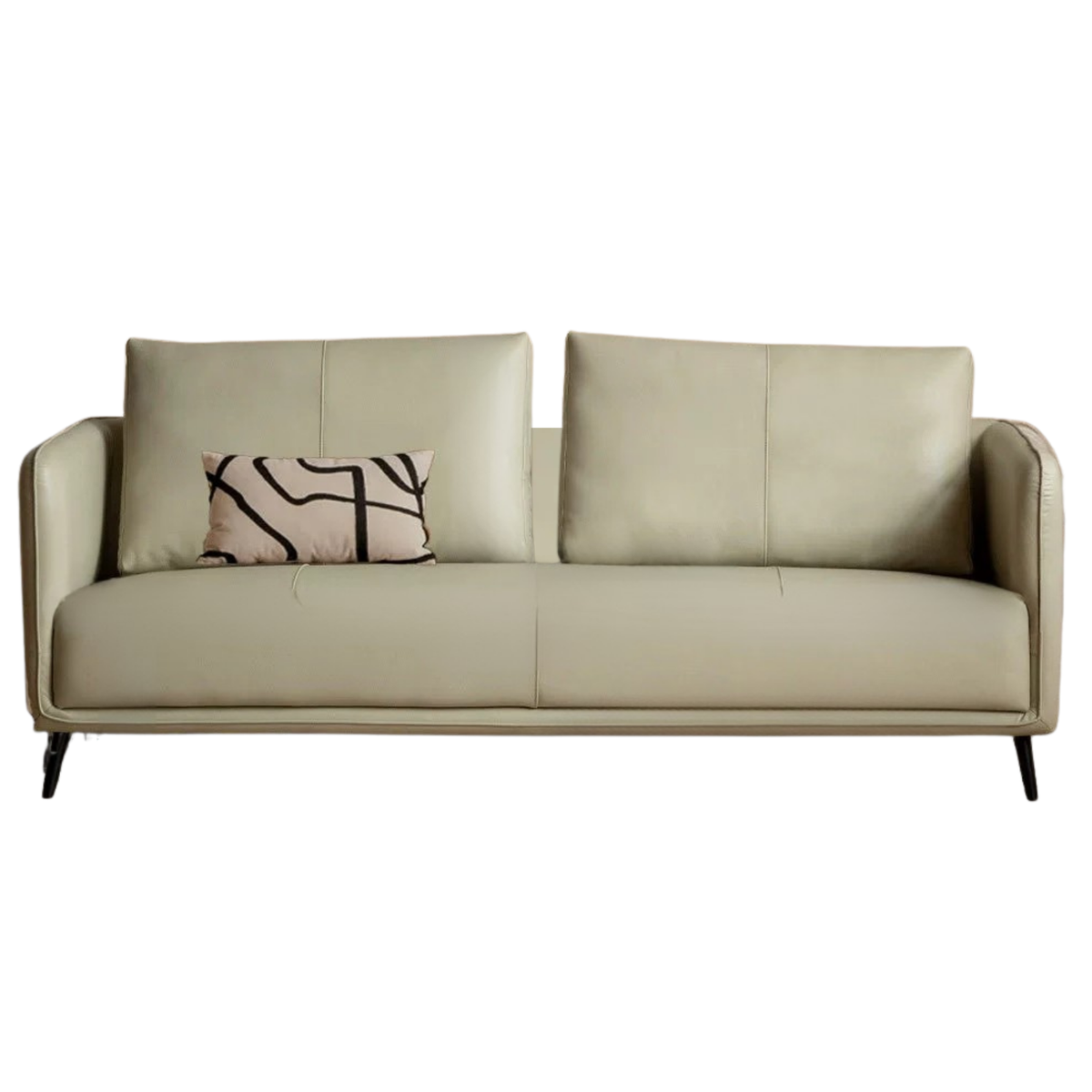 Genuine Leather Sofa, Italian Minimalist Design
