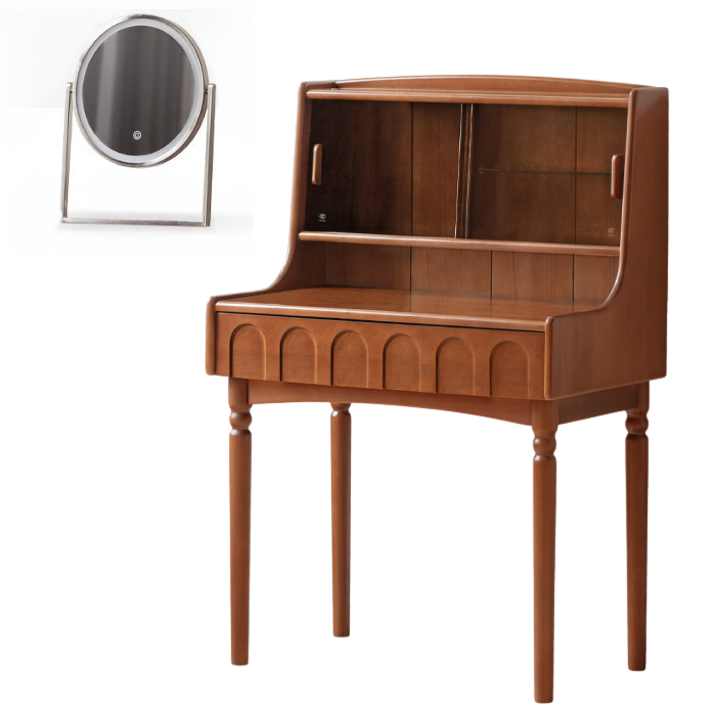 Poplar Solid Wood Multifunctional Vanity Table.
