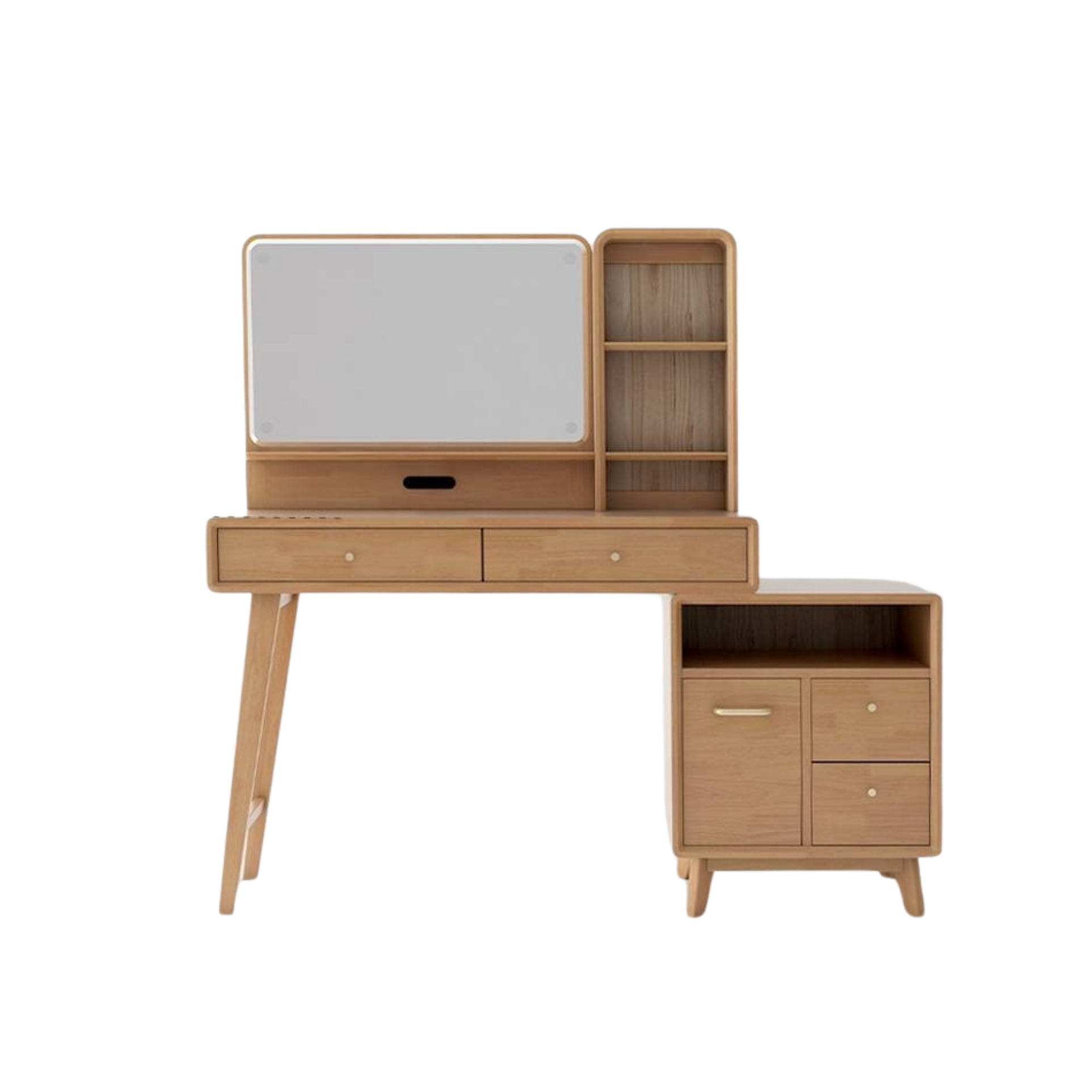 Oak, Rubberwood Dressing Table Telescopic