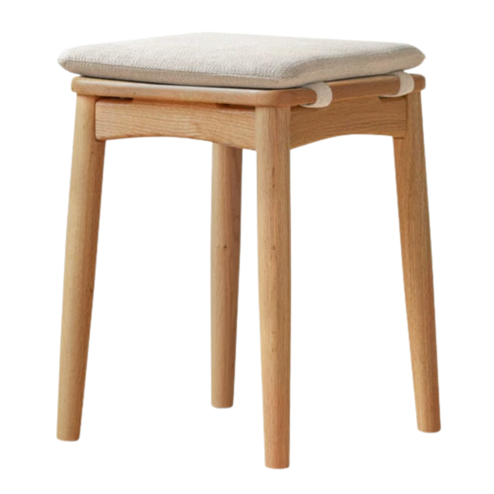 4 pcs -Oak Solid Wood Square Stool