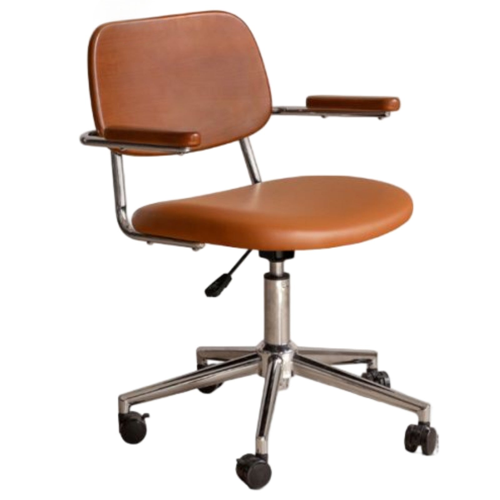 Beech Solid Wood Adjustable Office Chair, Bauhaus Style