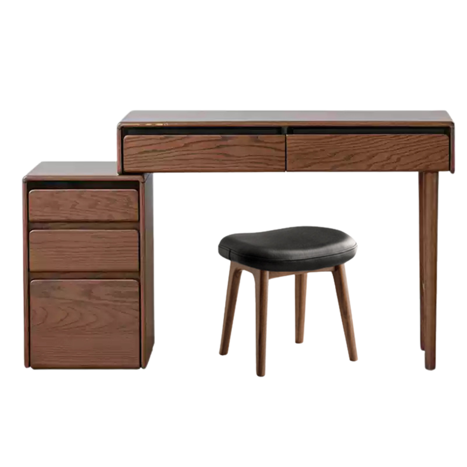 Black Walnut, Oak, Ash, Solid Longan Hardwood, Sandalwood Solid Wood Retractable Vanity Table.