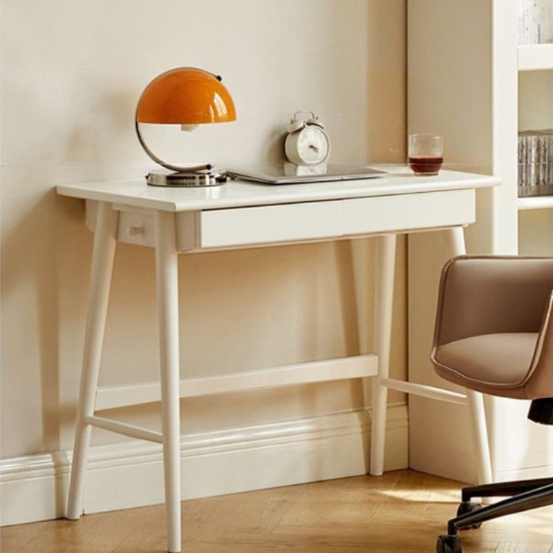 Rubberwood Solid Wood Modern Cream Style Study Desk