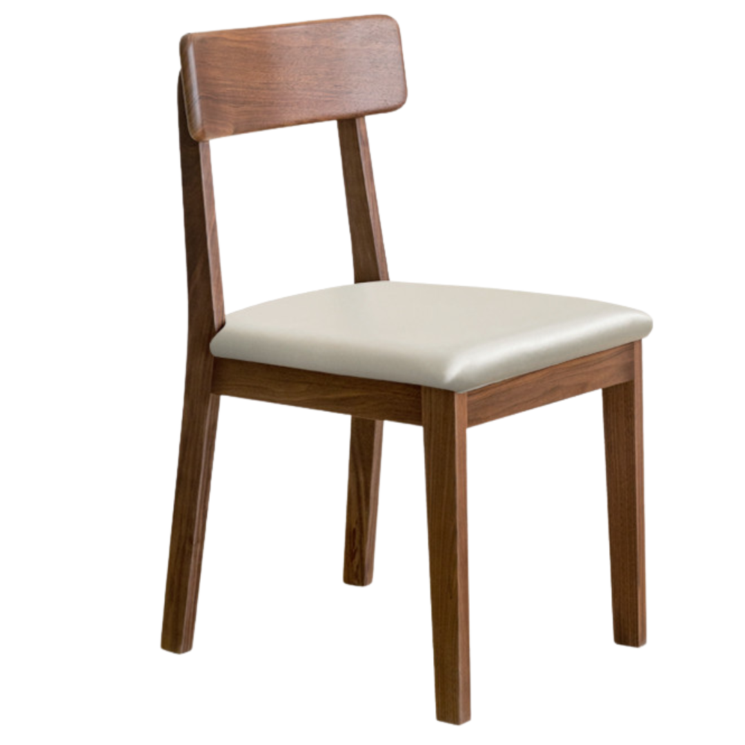 Black Walnut, Ash, Oak, Solid Rubberwood Chair 4 pcs set