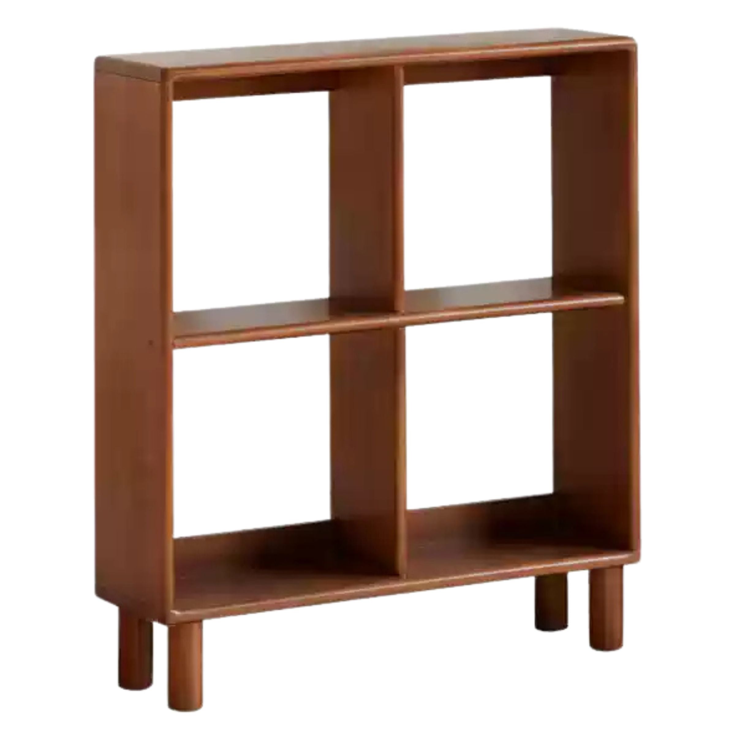 Poplar Solid Wood Children's Retro Lattice Bookshelf.