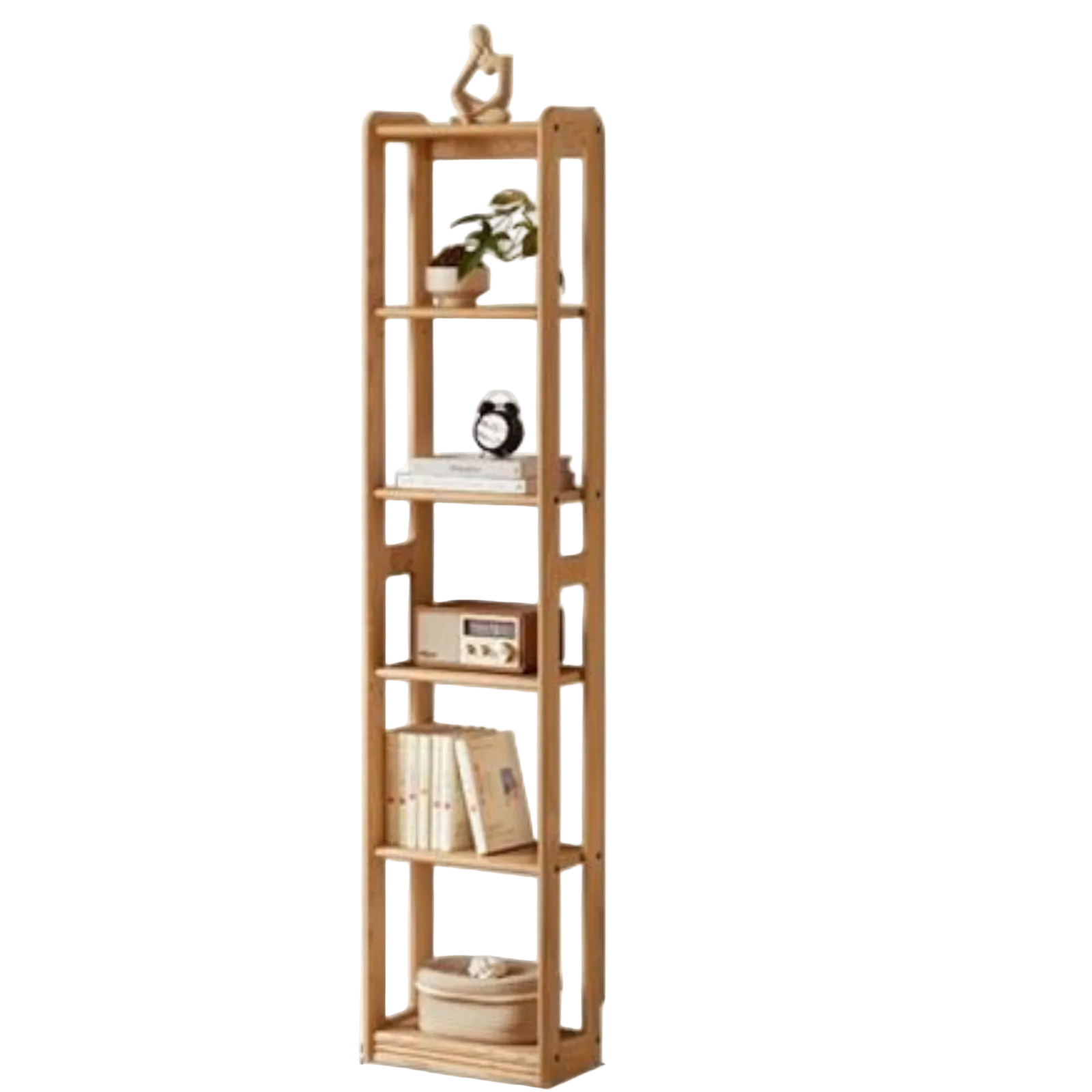 Oak, Beech Solid Wood, Solid RubberWood Ultra Thin Storage Rack