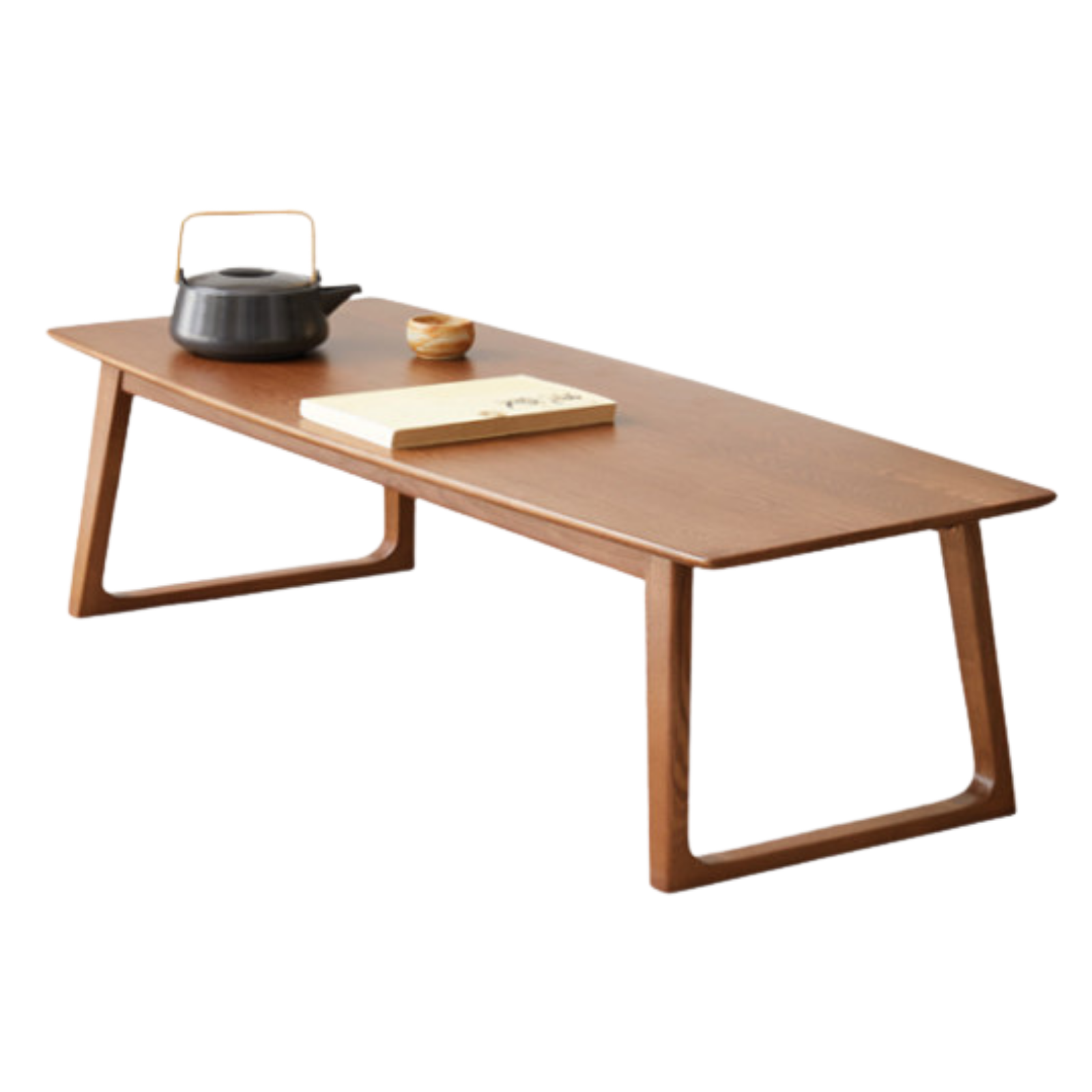 Black Walnut, Ash Solid Wood Low Small Coffee Table