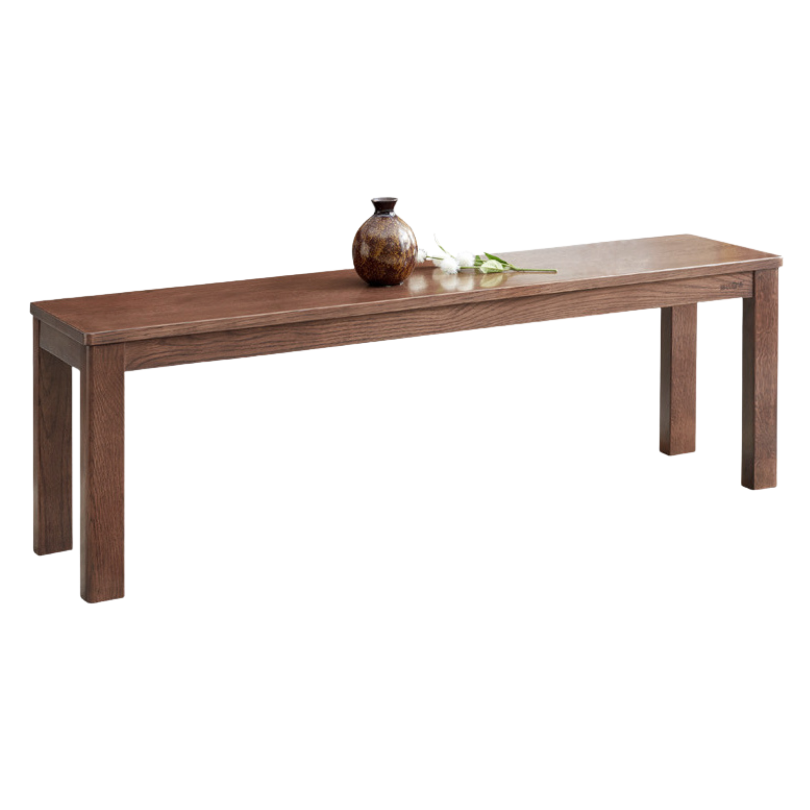 Black Walnut, Oak, Sandalwood, Ash, Solid Rubberwood Nordic Long Bench