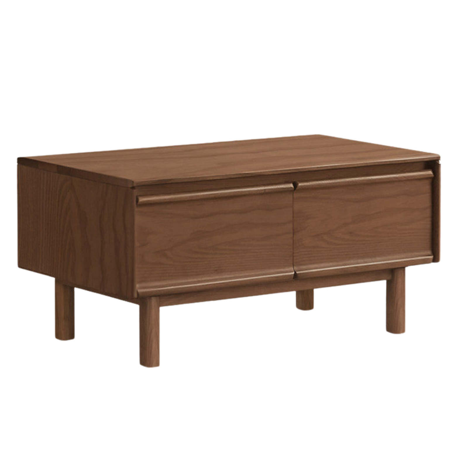 Black Walnut, Ash, Oak Solid Wood, Solid Longan Hardwood Modern Coffee Table