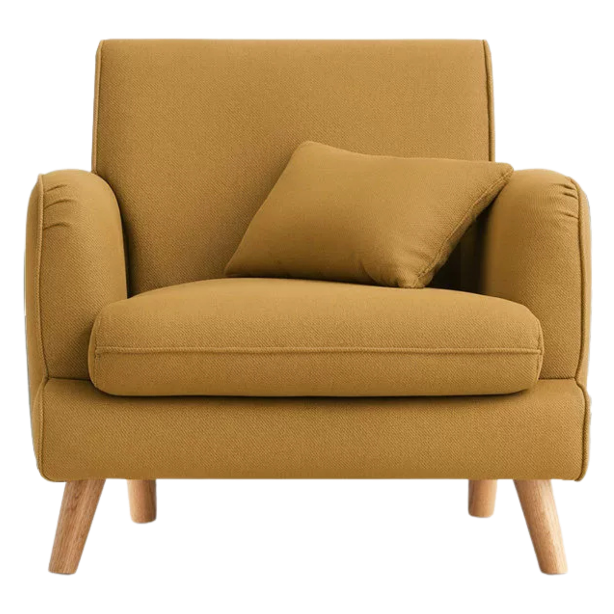 Compact Track Arm Sofa with Tapered Wood Legs