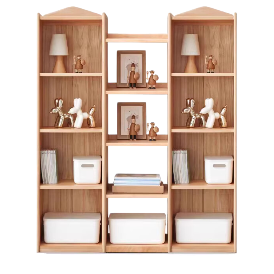 Beech Solid Wood Combination Bookcase