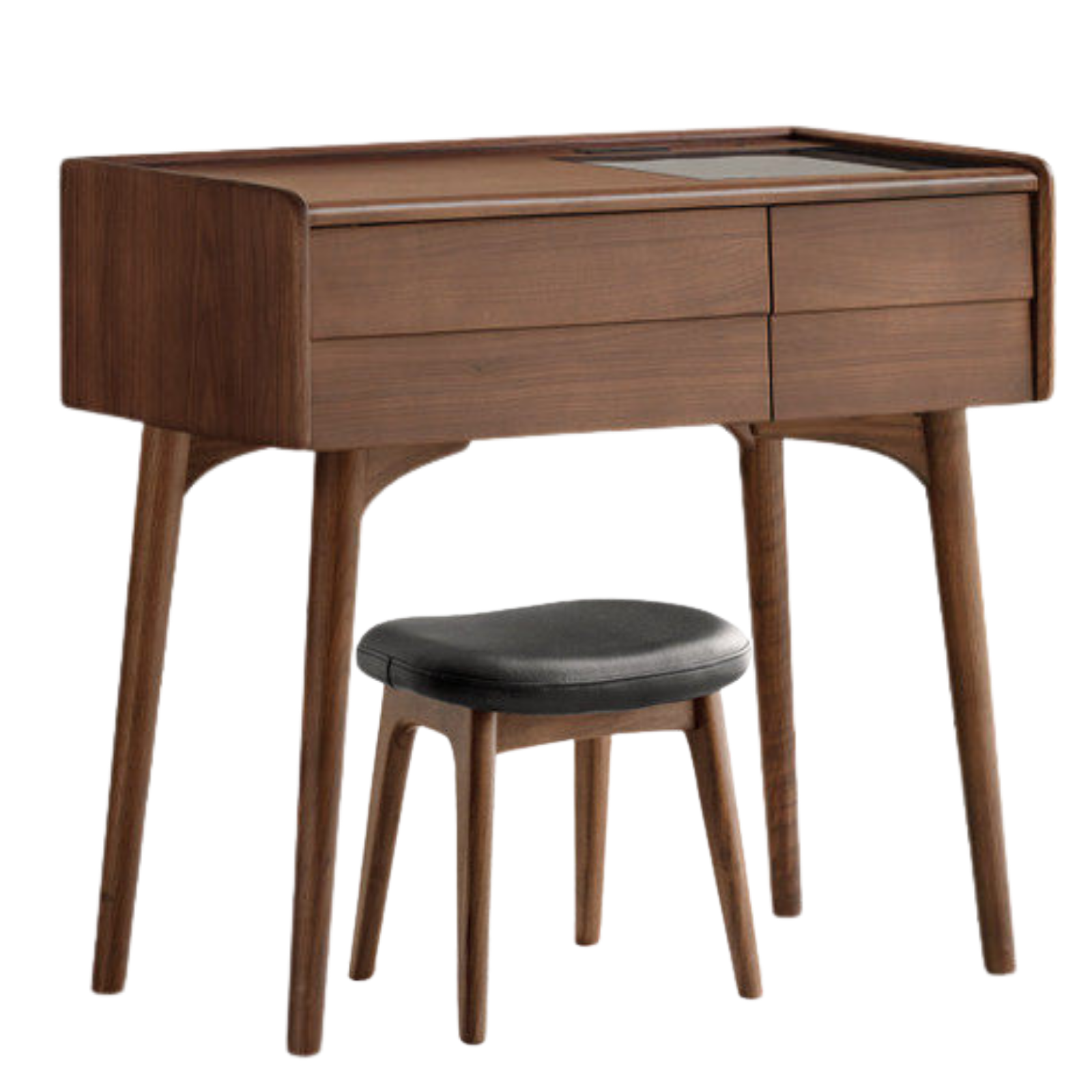 Black Walnut Solid Wood Italian Light Luxury Vanity Table