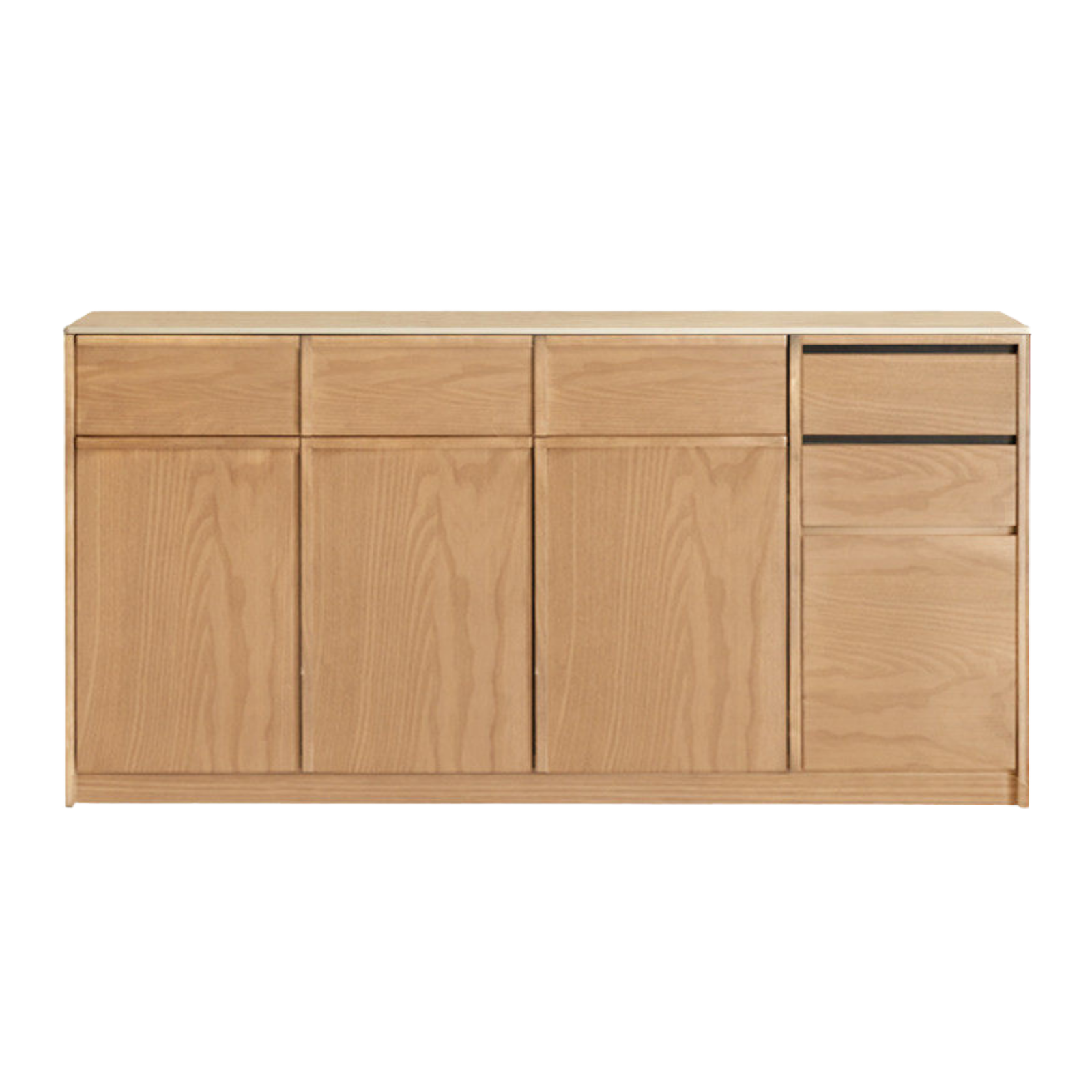 Black Walnut, Sandalwood, Ash Solid Wood Dining Cabinet Antique Style Rock Board