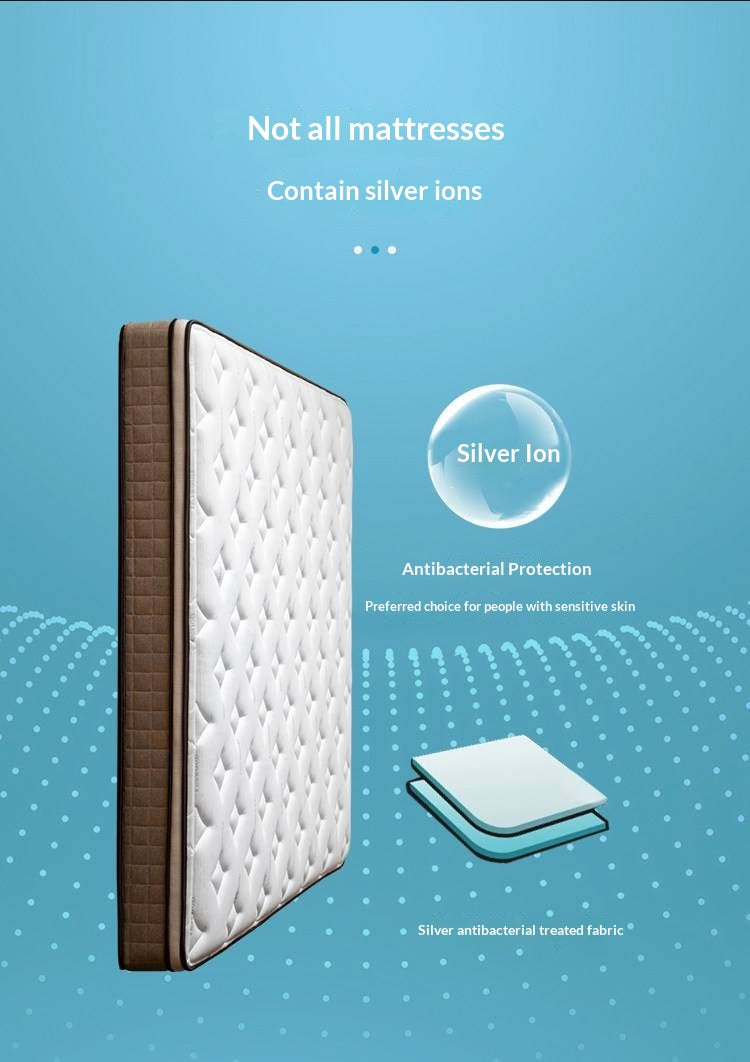 Zero-Glue Latex Mattress with Silver Ion, Soft Sponge, and Independent Spring