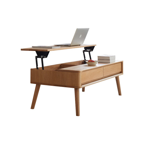 Oak Solid Wood Elevating Coffee Table