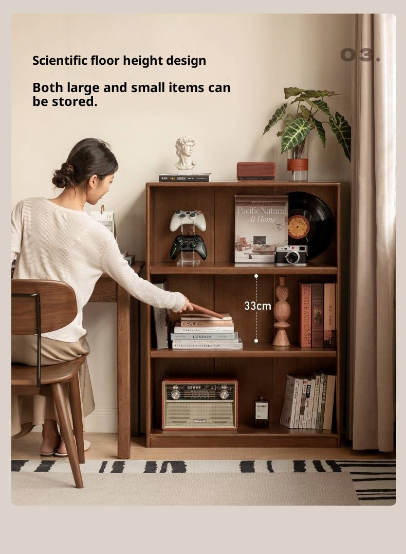 Solid Rubberwood Modern Bookcase