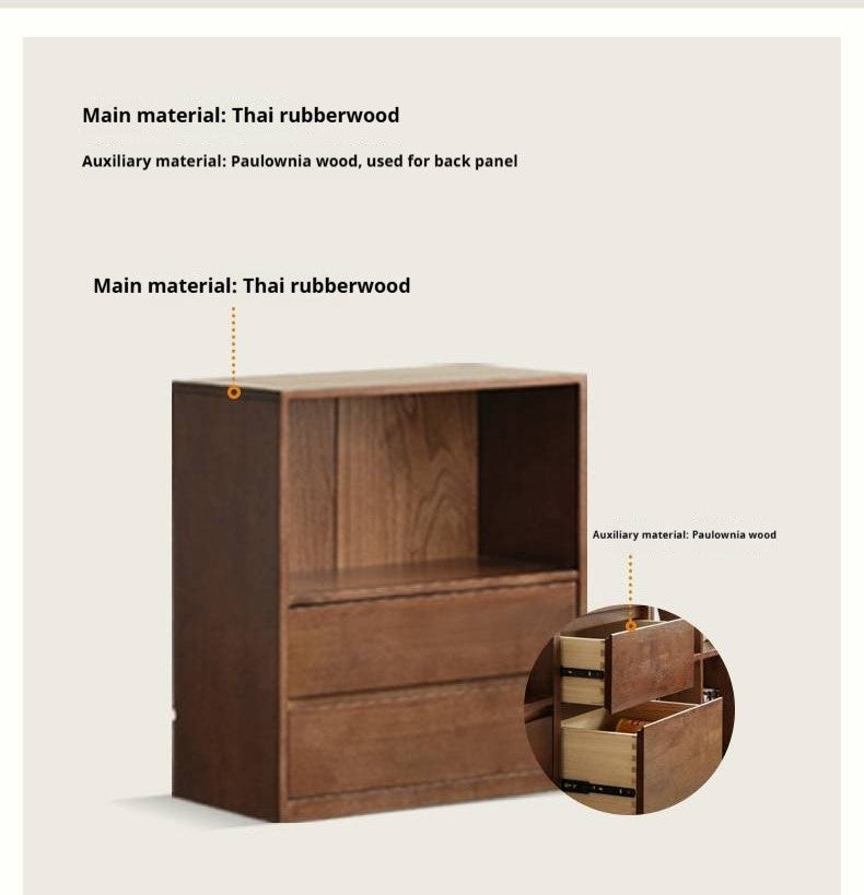 Solid Rubberwood Wall-Mounted Combination Bookcase