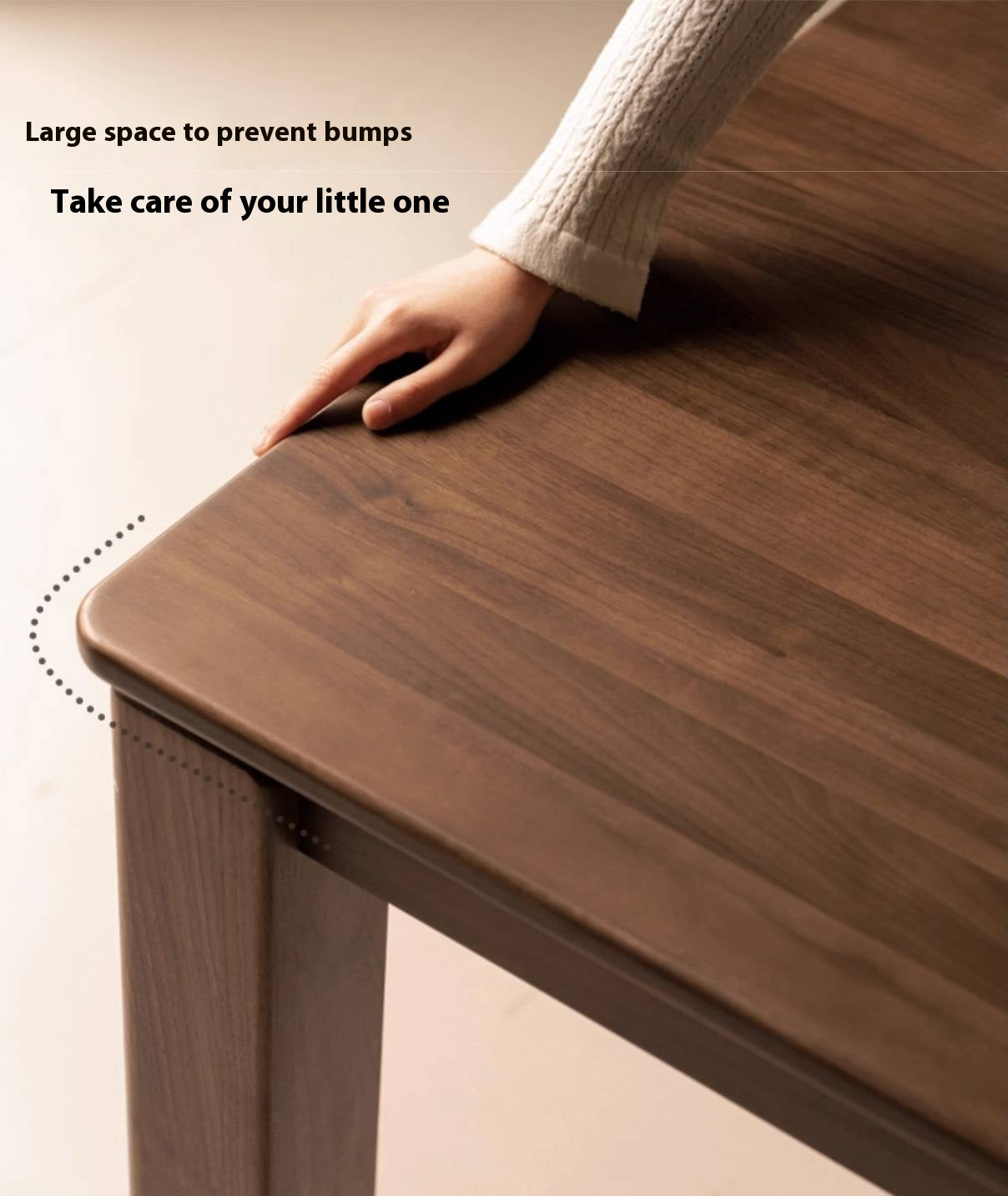 Black Walnut, Oak, Ash Solid Wood Large Board Dining Table